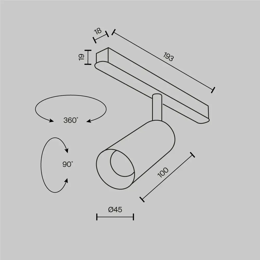 Трековый светильник Maytoni FOCUS LED — магнитные, латунь