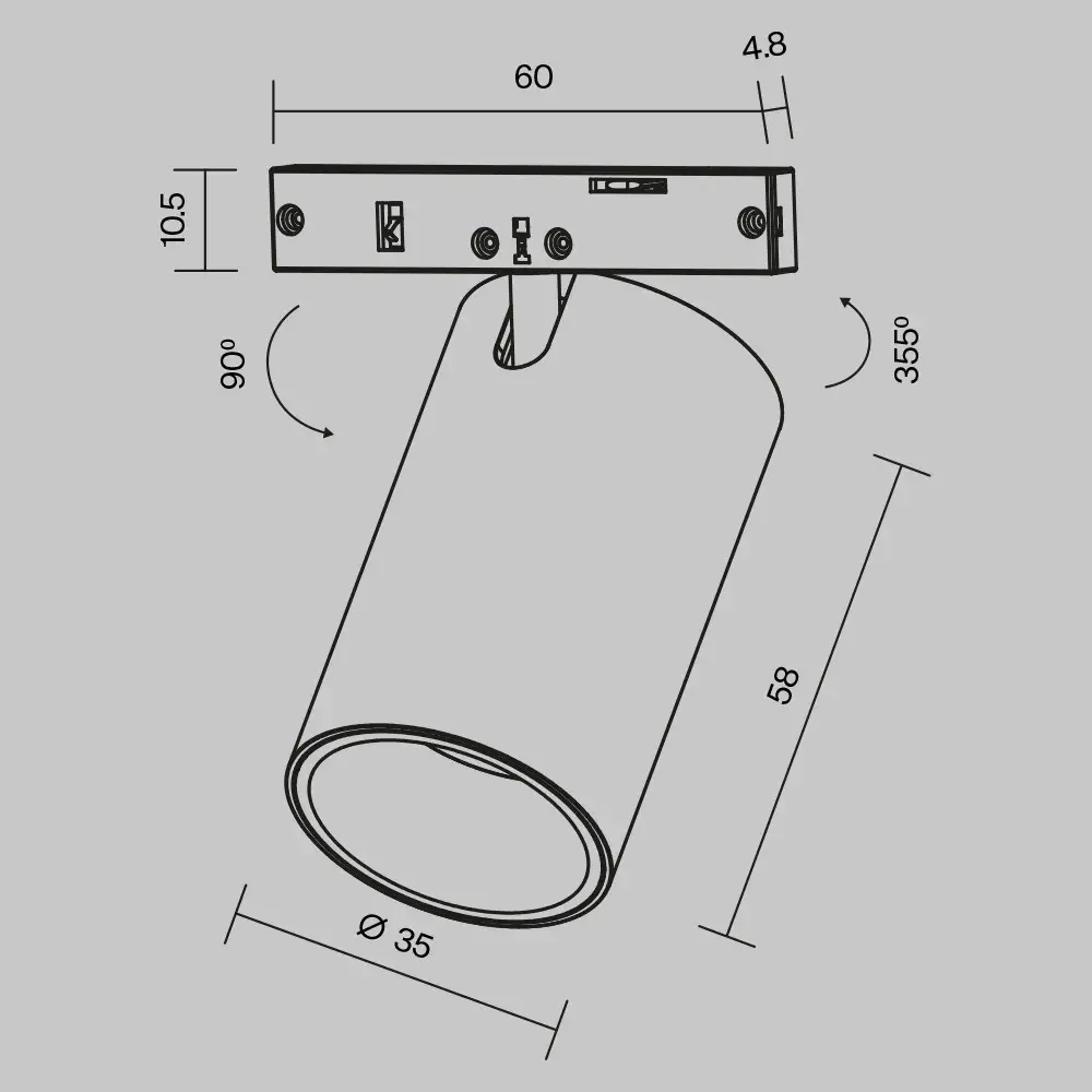 Трековый светильник Maytoni FOCUS LED — магнитные, белый