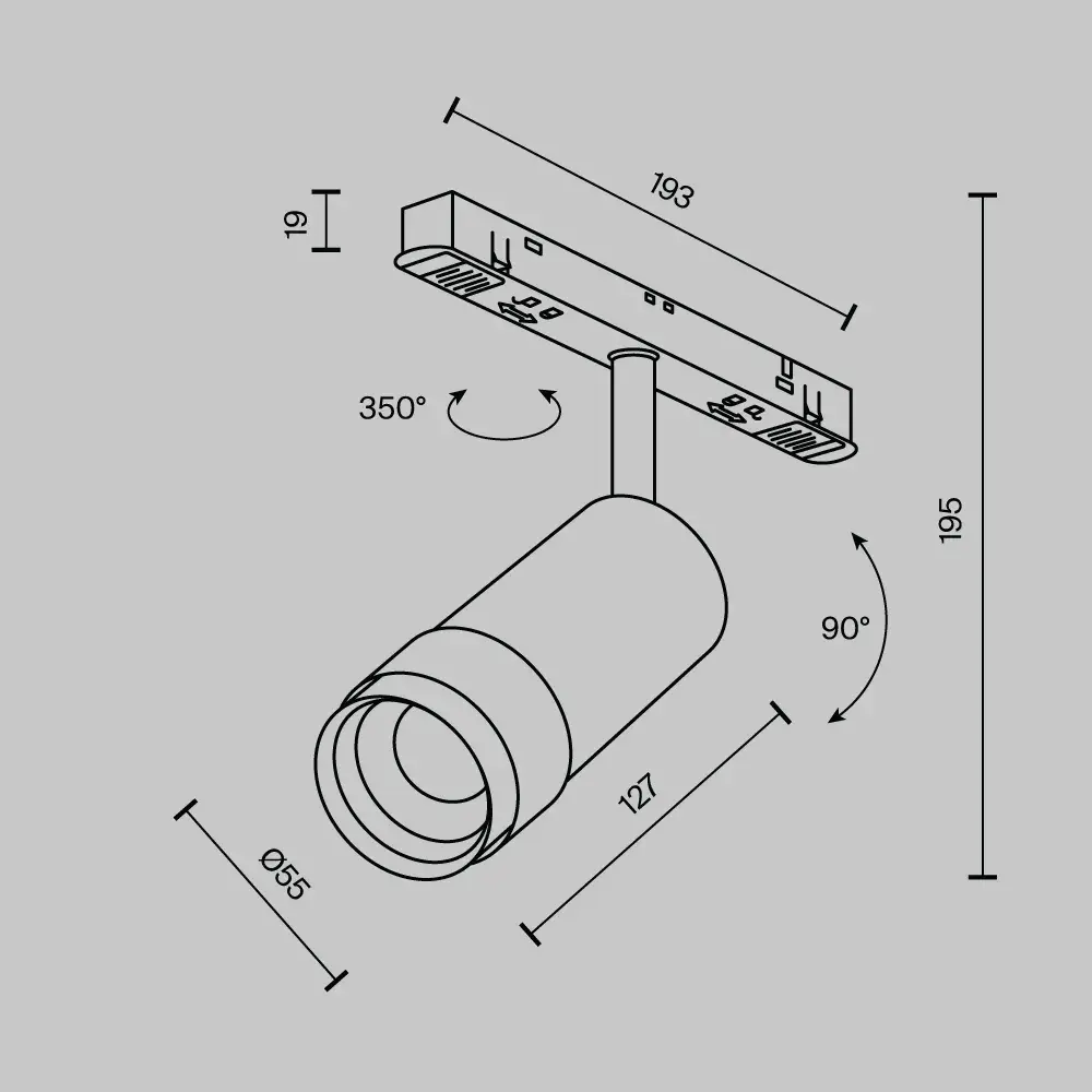 Трековый светильник Maytoni FOCUS ZOOM — магнитные, белый