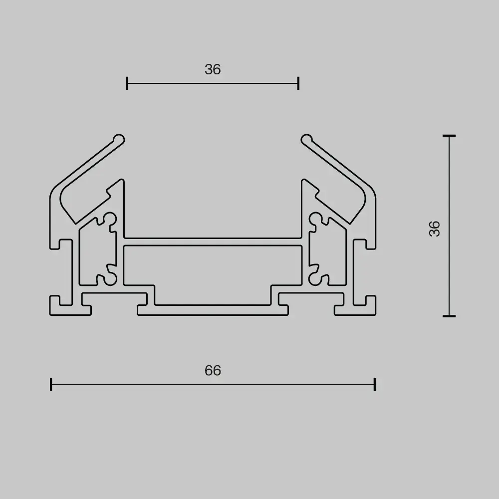 Комплектующая Maytoni SINGLE PHASE TRACK SYSTEM UNITY — однофазные, серебряный