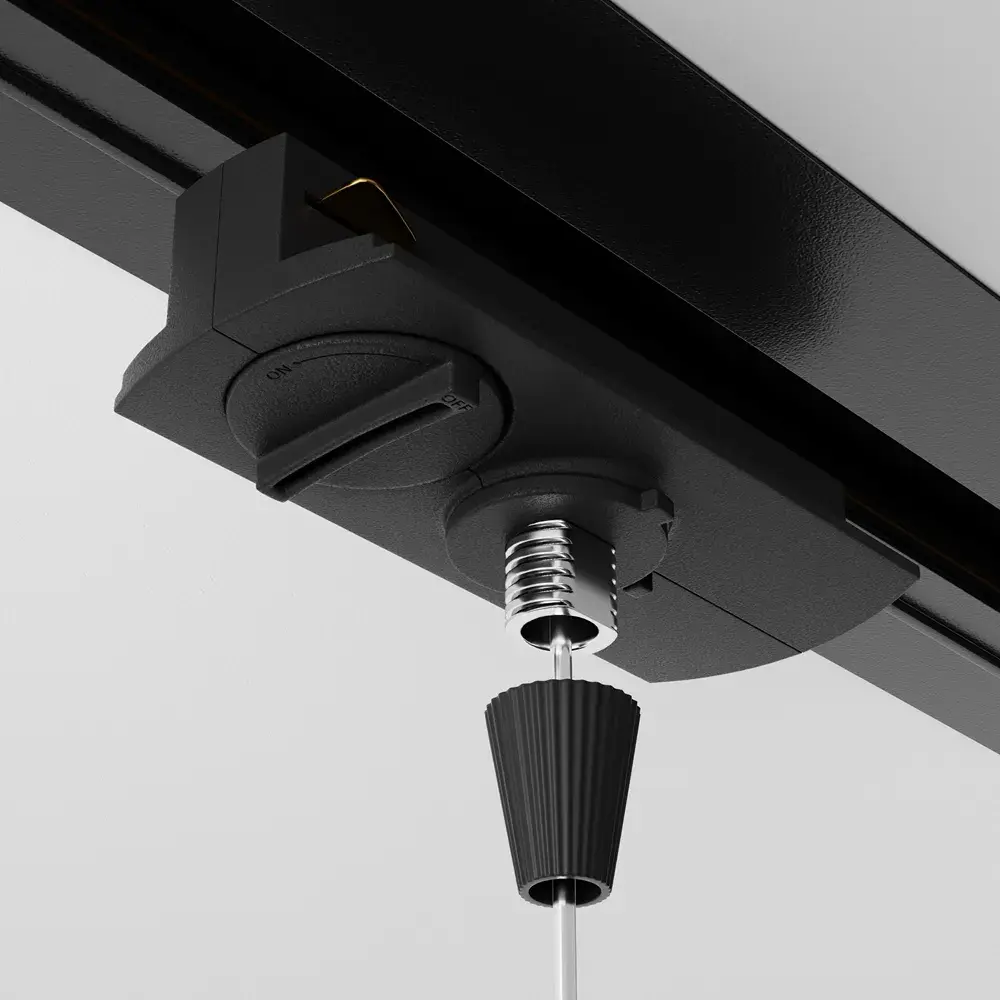 Адаптер Maytoni ACCESSORIES FOR TRACKS UNITY — однофазные, черный, ракурс 2