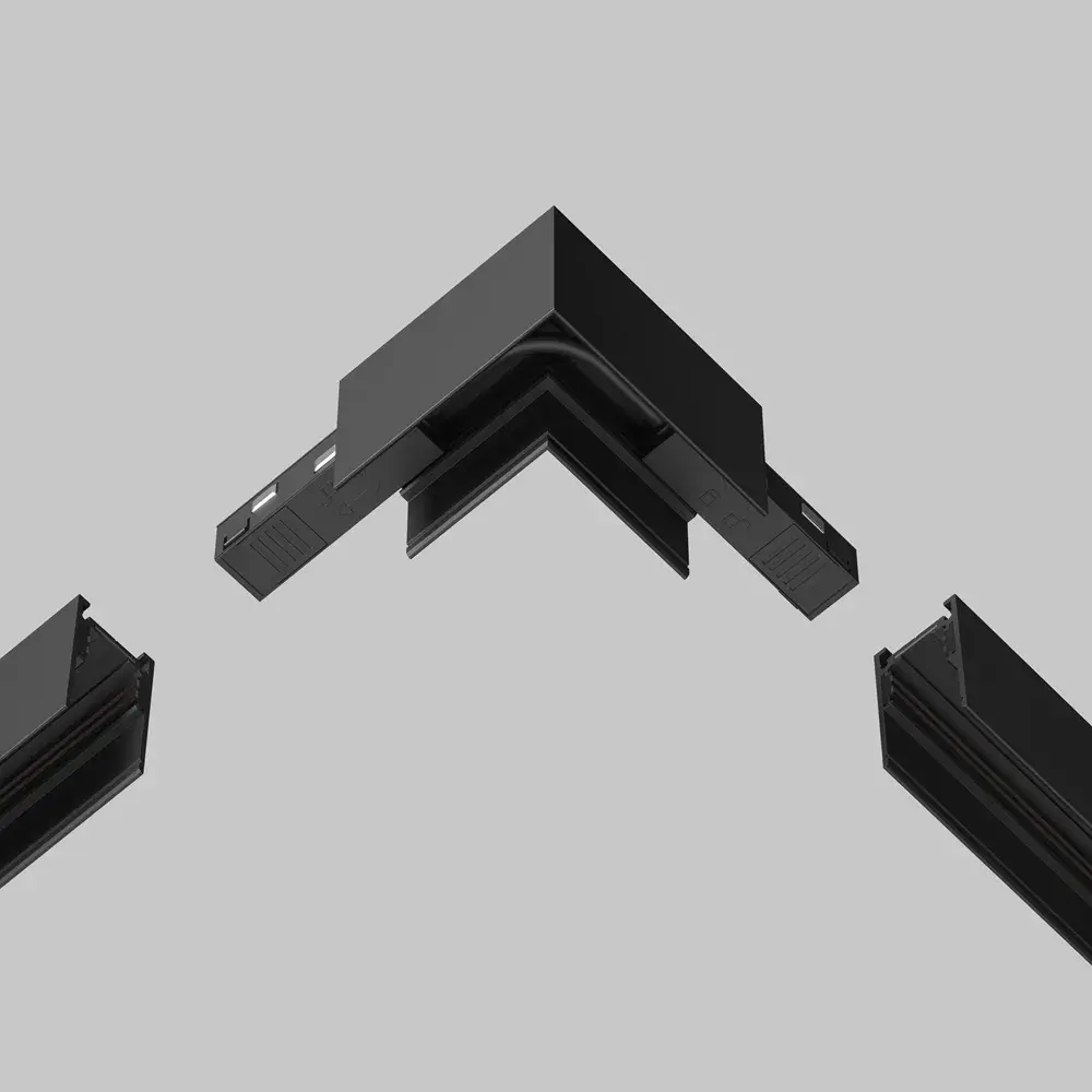 Коннектор Maytoni ACCESSORIES FOR TRACKS EXILITY — магнитные, черный, ракурс 2