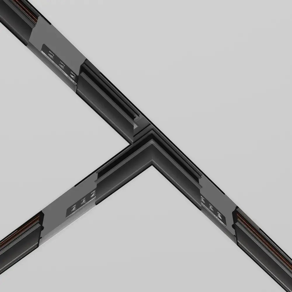 Коннектор Maytoni ACCESSORIES FOR TRACKS EXILITY — магнитные, черный, ракурс 2