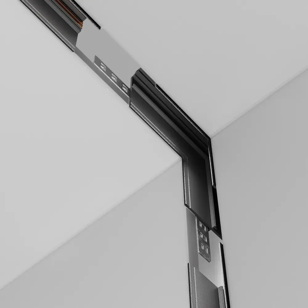Коннектор Maytoni ACCESSORIES FOR TRACKS EXILITY — магнитные, черный, ракурс 2