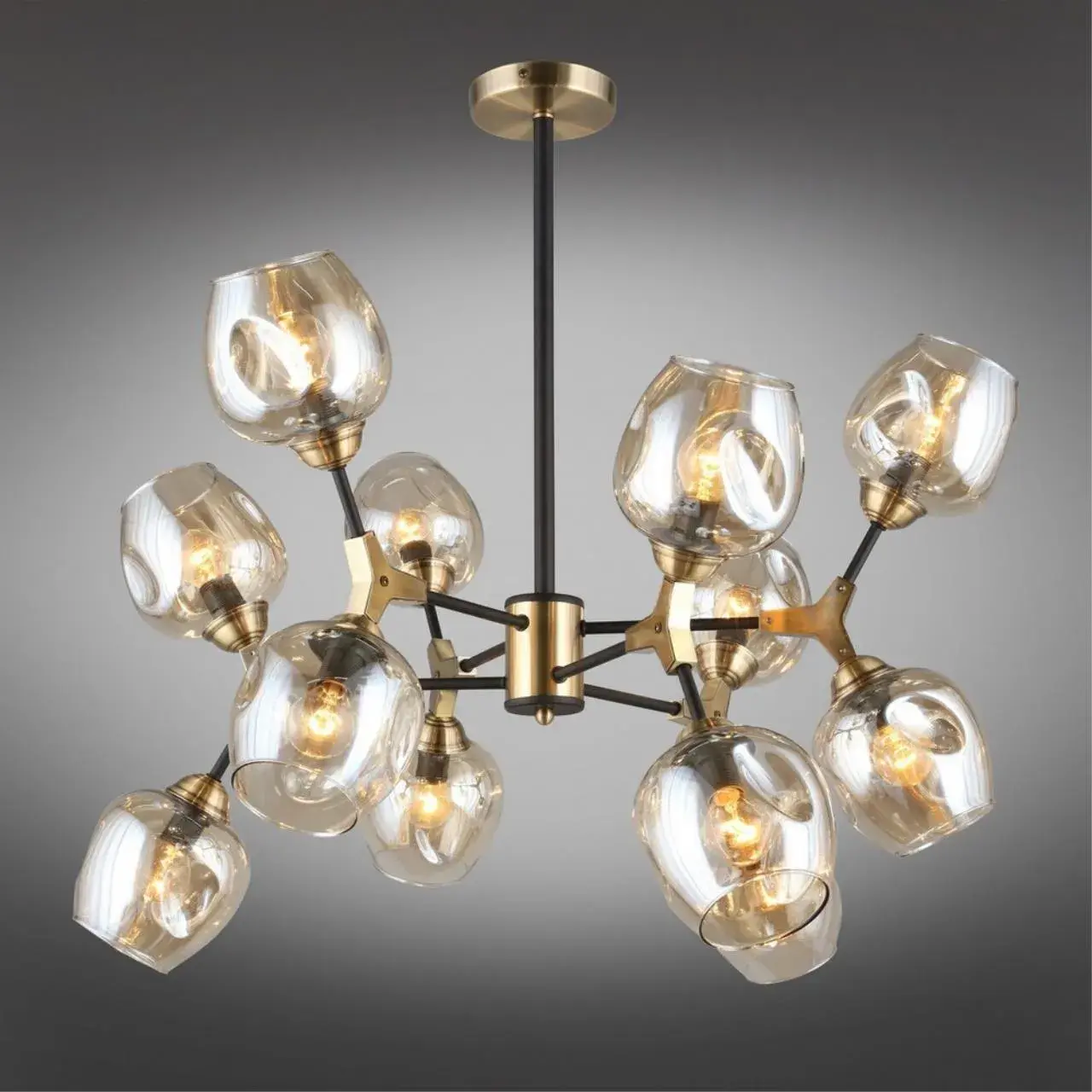 Люстра Omnilux OML-93407-12 POZZALLO — золотой, ракурс 2