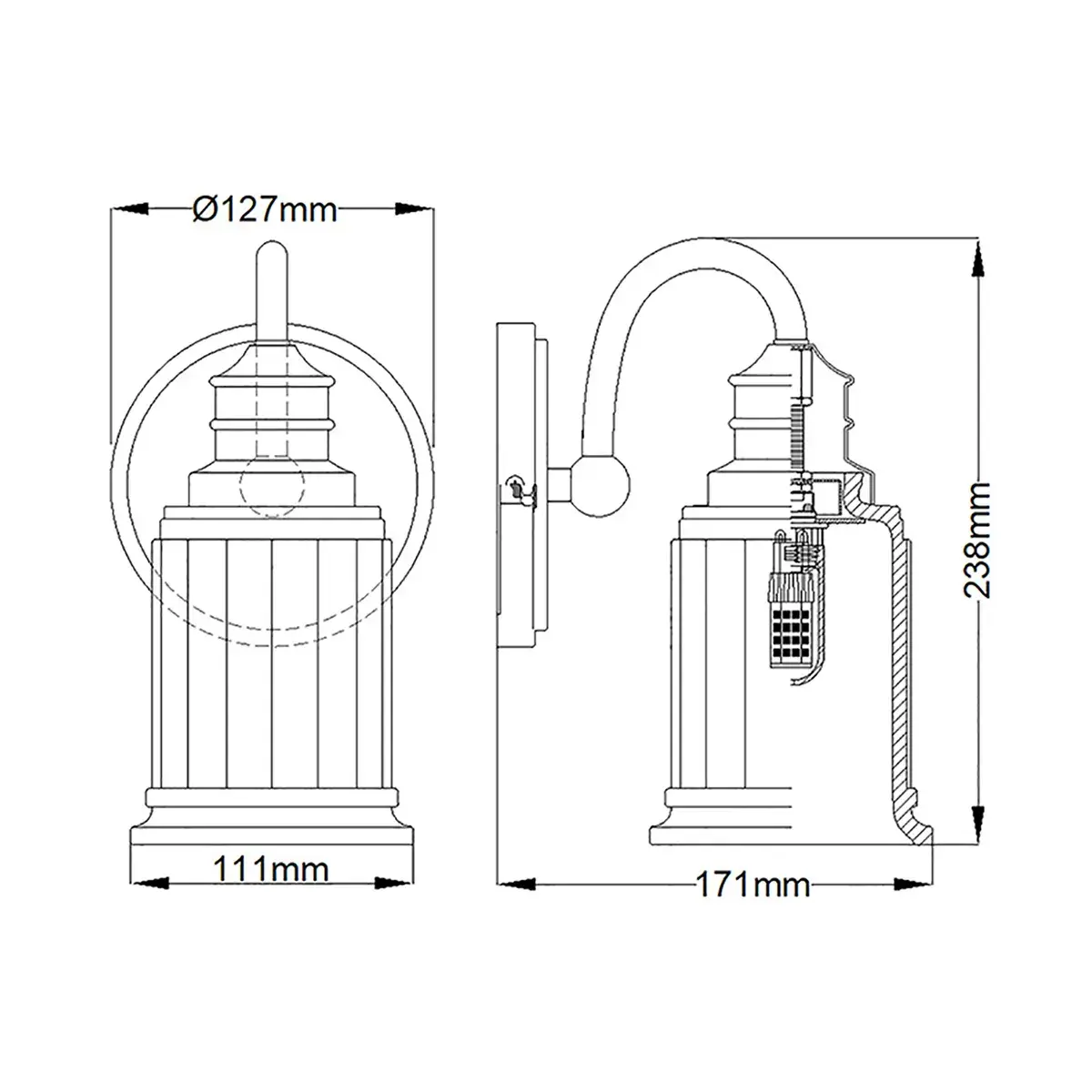 Светильник для ванной комнаты Elstead Lighting QZ-SWELL1-BB-BATH — латунь