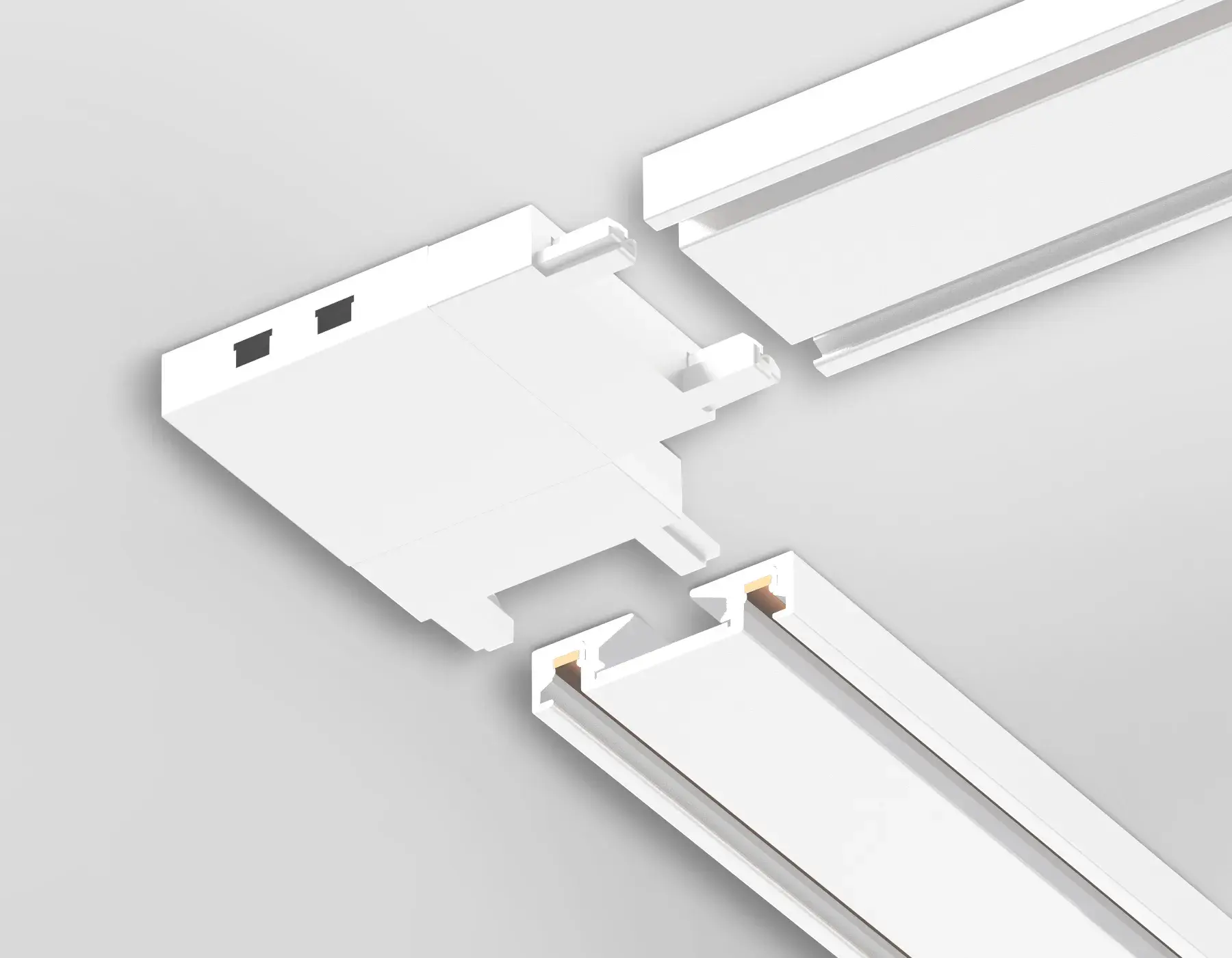 Коннектор угловой токопроводящий Magnetic Ultra slim 26 48В белый Ambrella Light GV1113