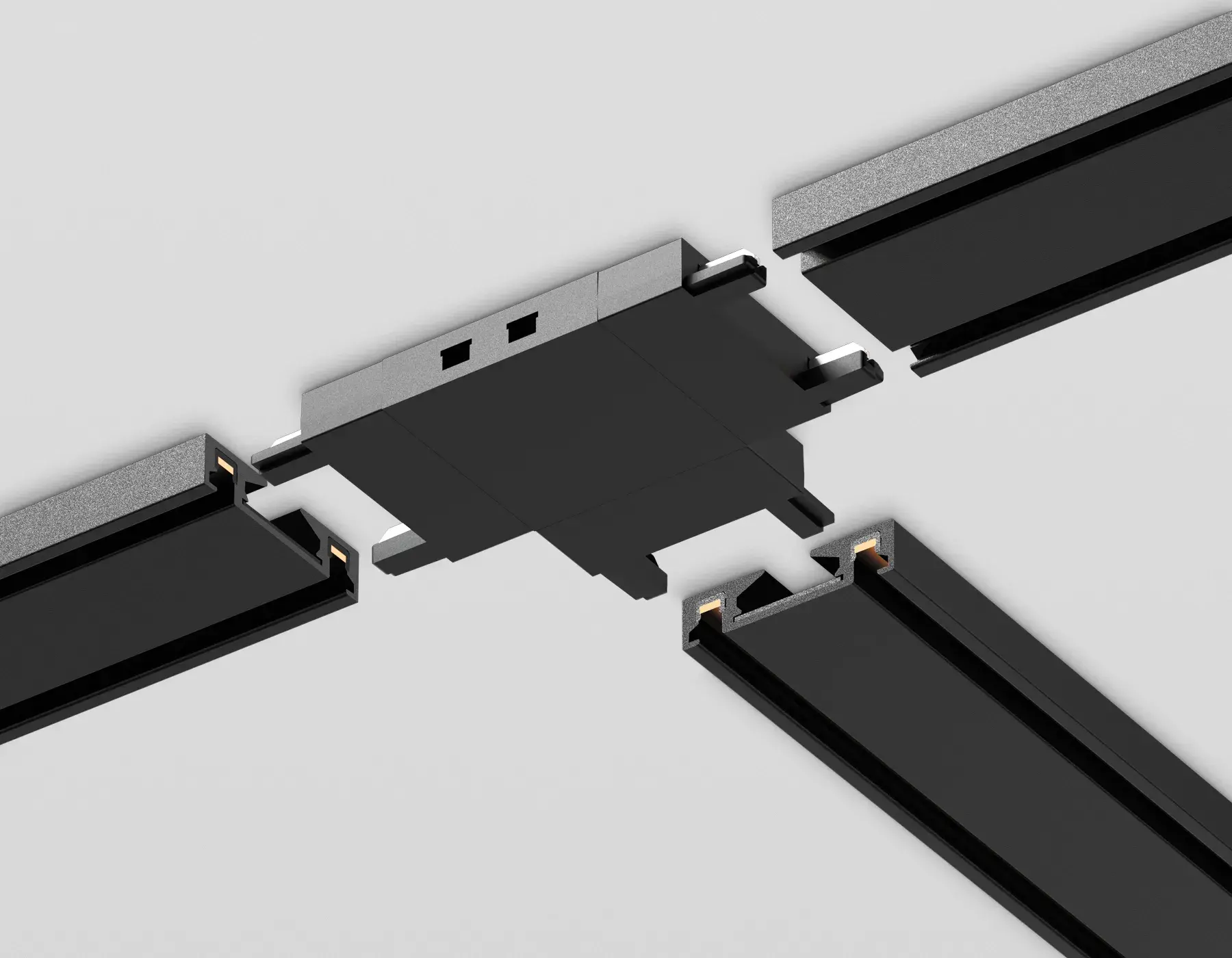 Коннектор Т-образный токопроводящий Magnetic Ultra slim 26 48В черный Ambrella Light GV1122