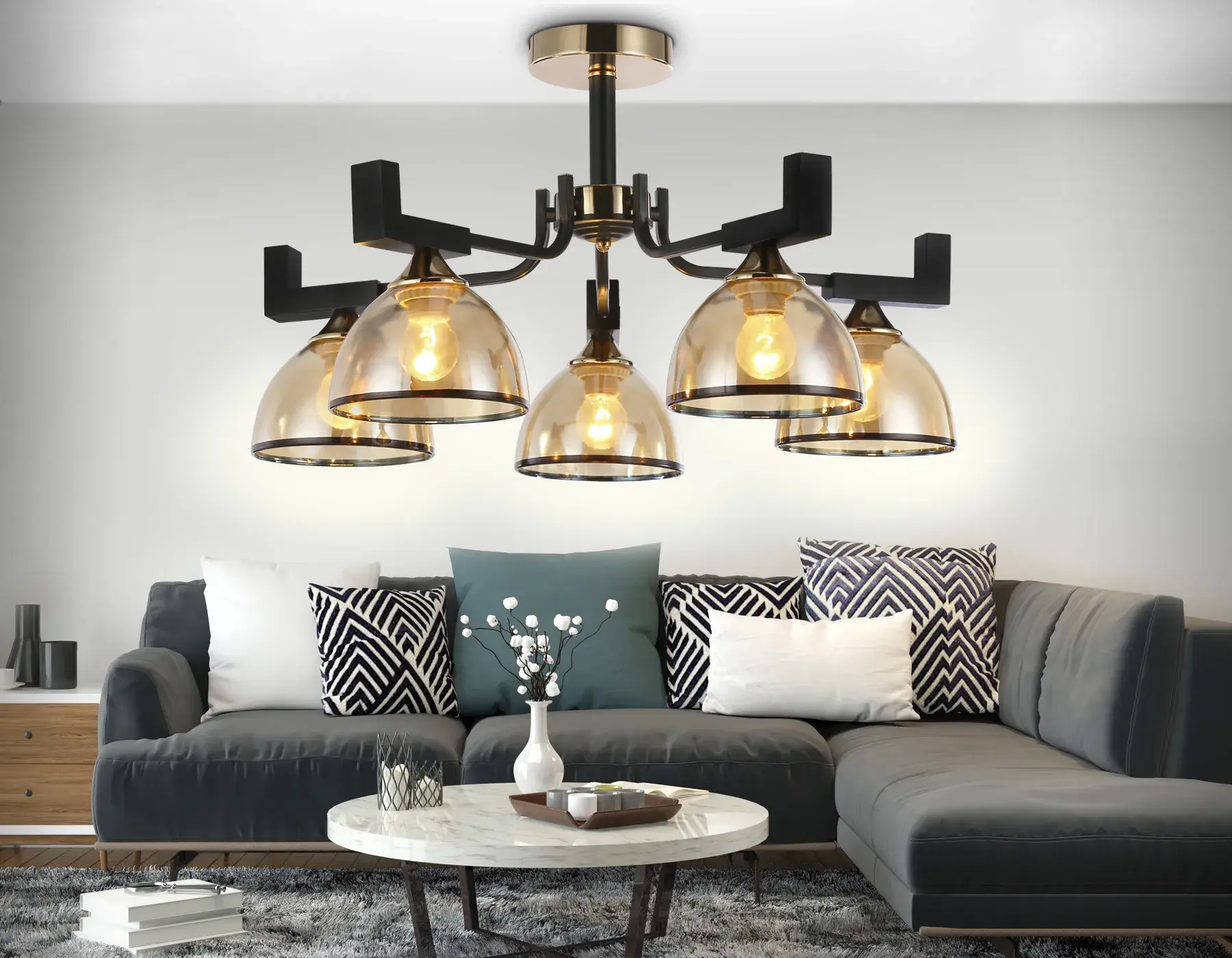 Люстра Ambrella Light TR9099 — черный, ракурс 3