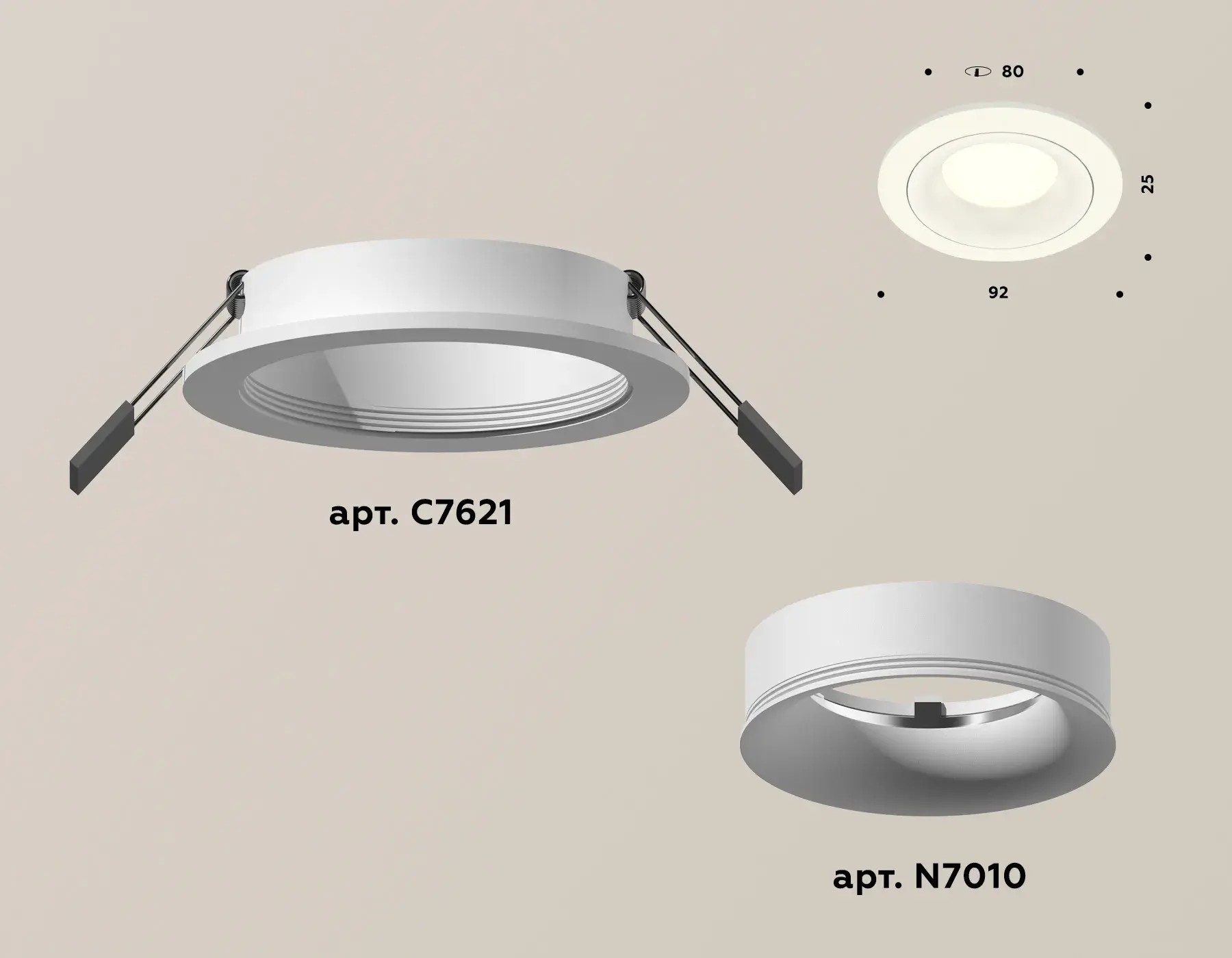 Точечный светильник Ambrella Light XC7621001 — белый