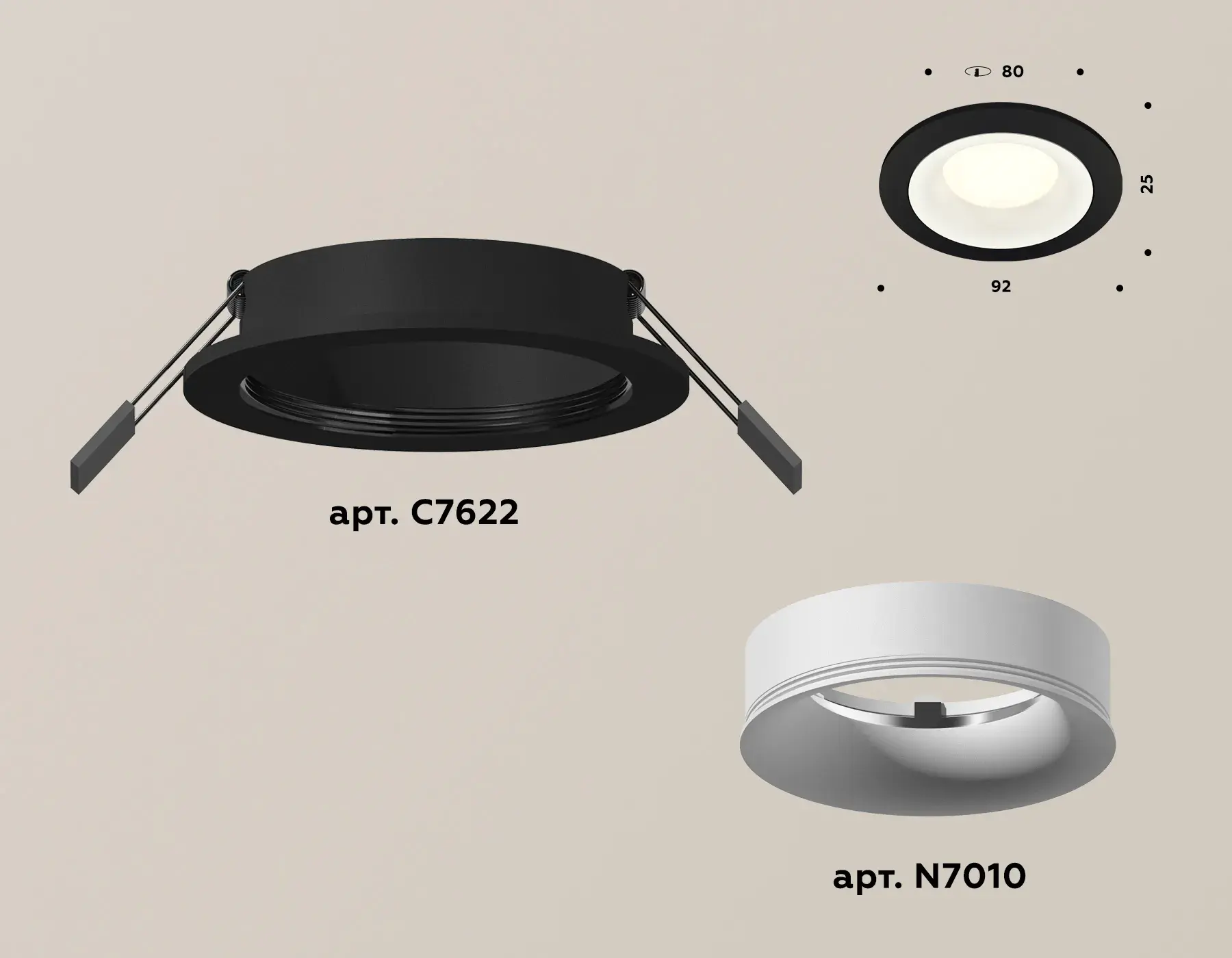 Точечный светильник Ambrella Light XC7622001 — черный