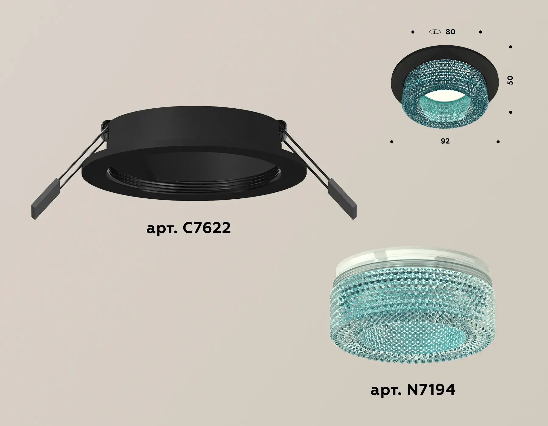 Точечный светильник Ambrella Light XC7622023 — черный