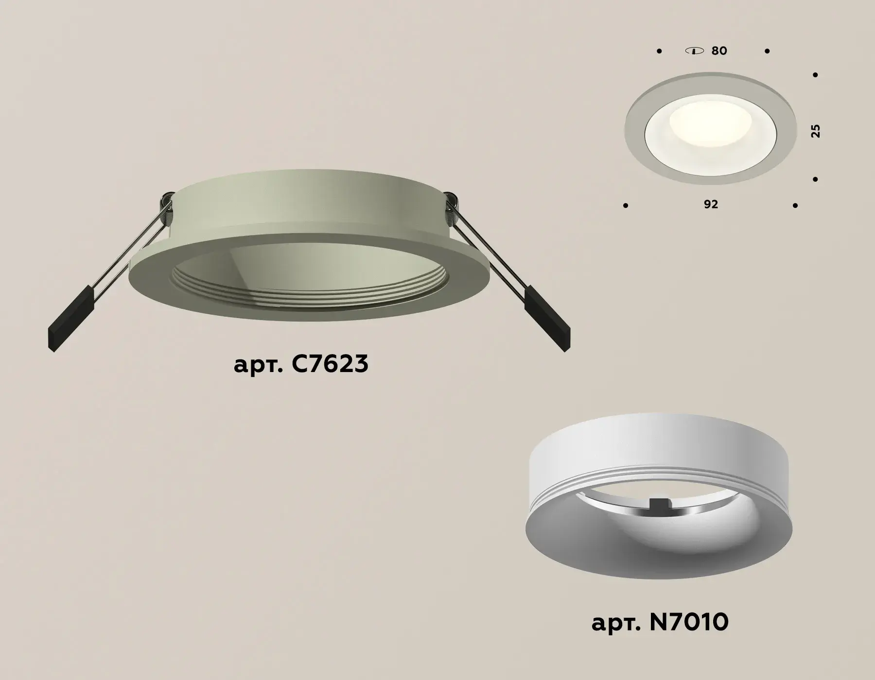 Точечный светильник Ambrella Light XC7623001 — серый