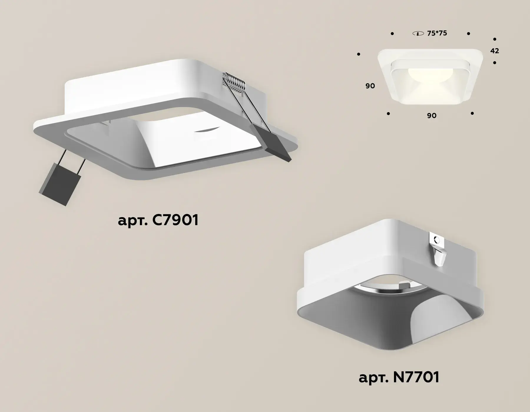 Точечный светильник Ambrella Light XC7901001 — белый