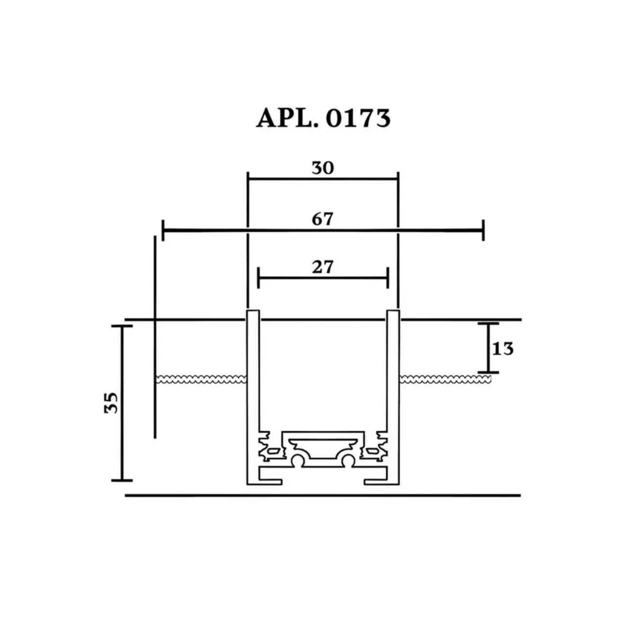 Шинопровод встраиваемый Aployt APL.0173.00.200 MAGNETIC TRACK 48 — черный