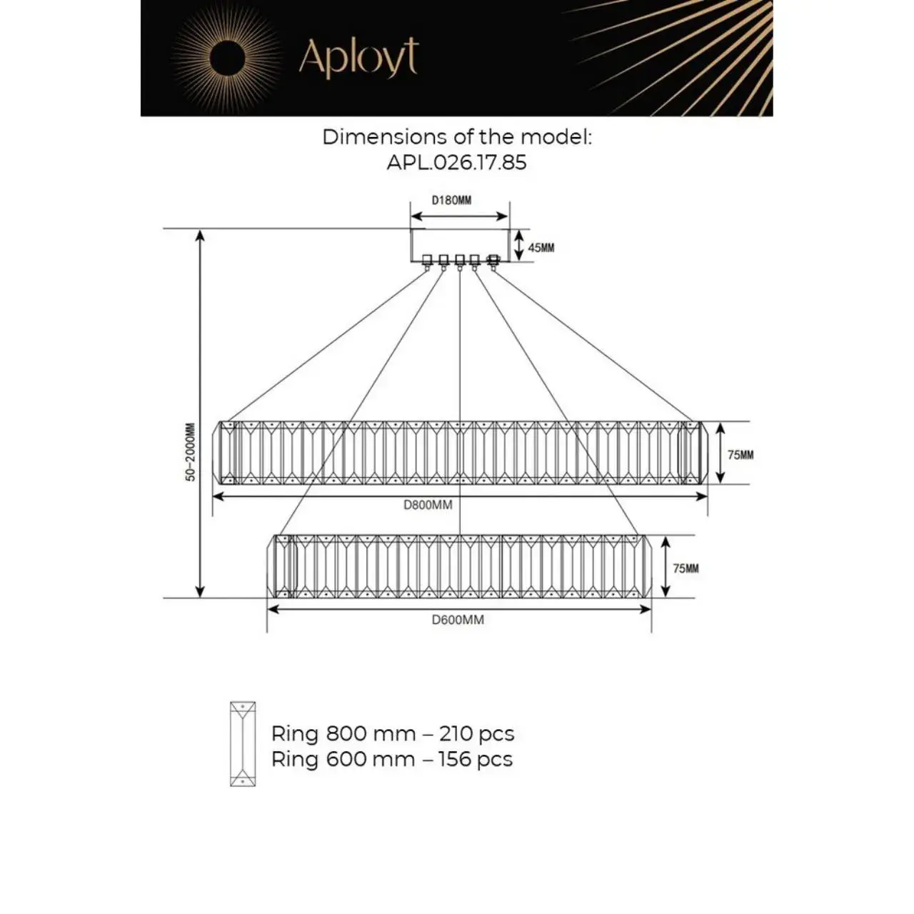 Светильник Aployt APL.026.13.85 NICOLETTA — бронза