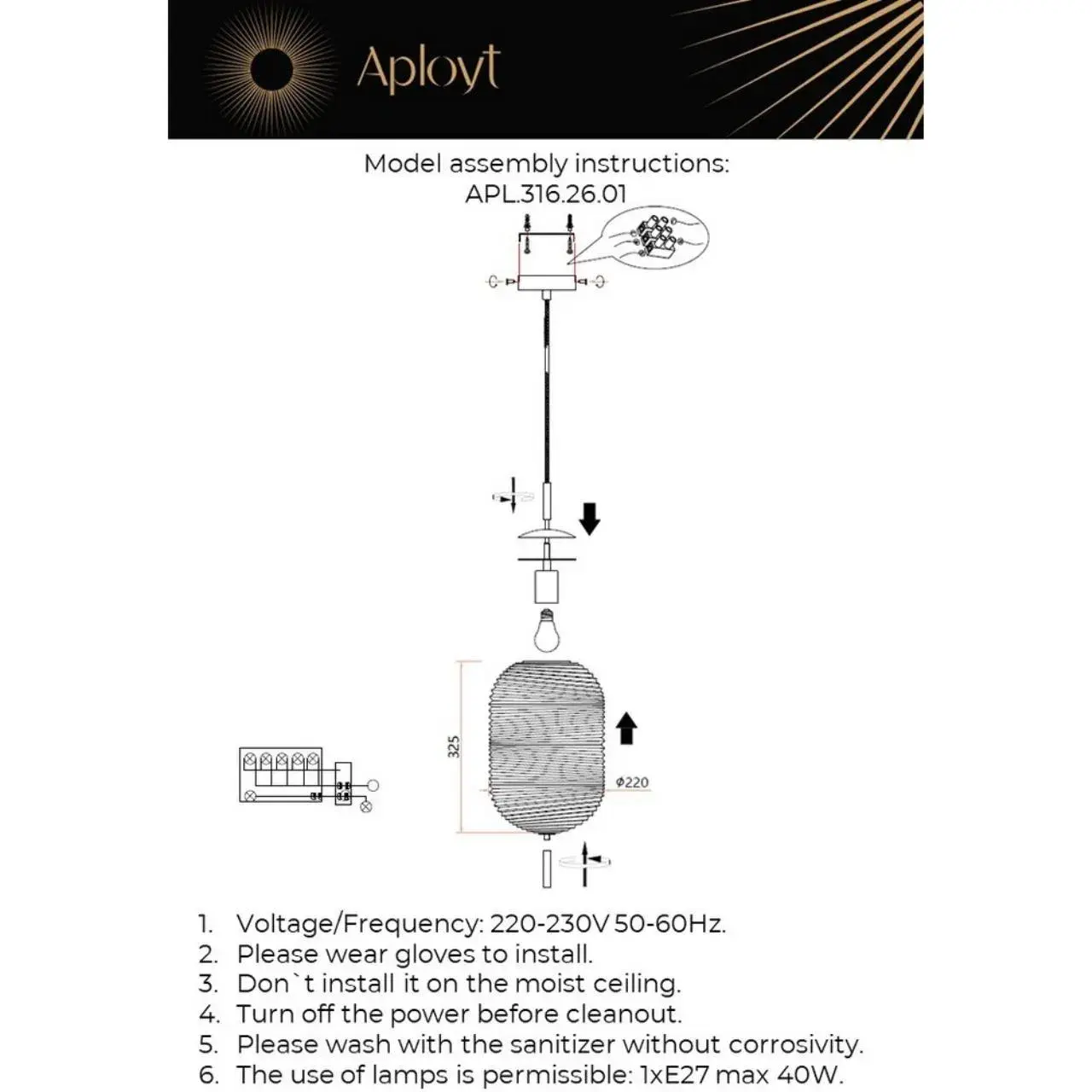 Светильник Aployt APL.316.26.01 MATTIA — хром