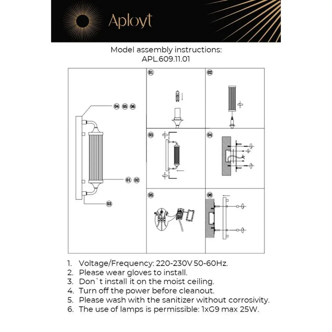 Бра Aployt APL.609.11.01 JUSTA — никель
