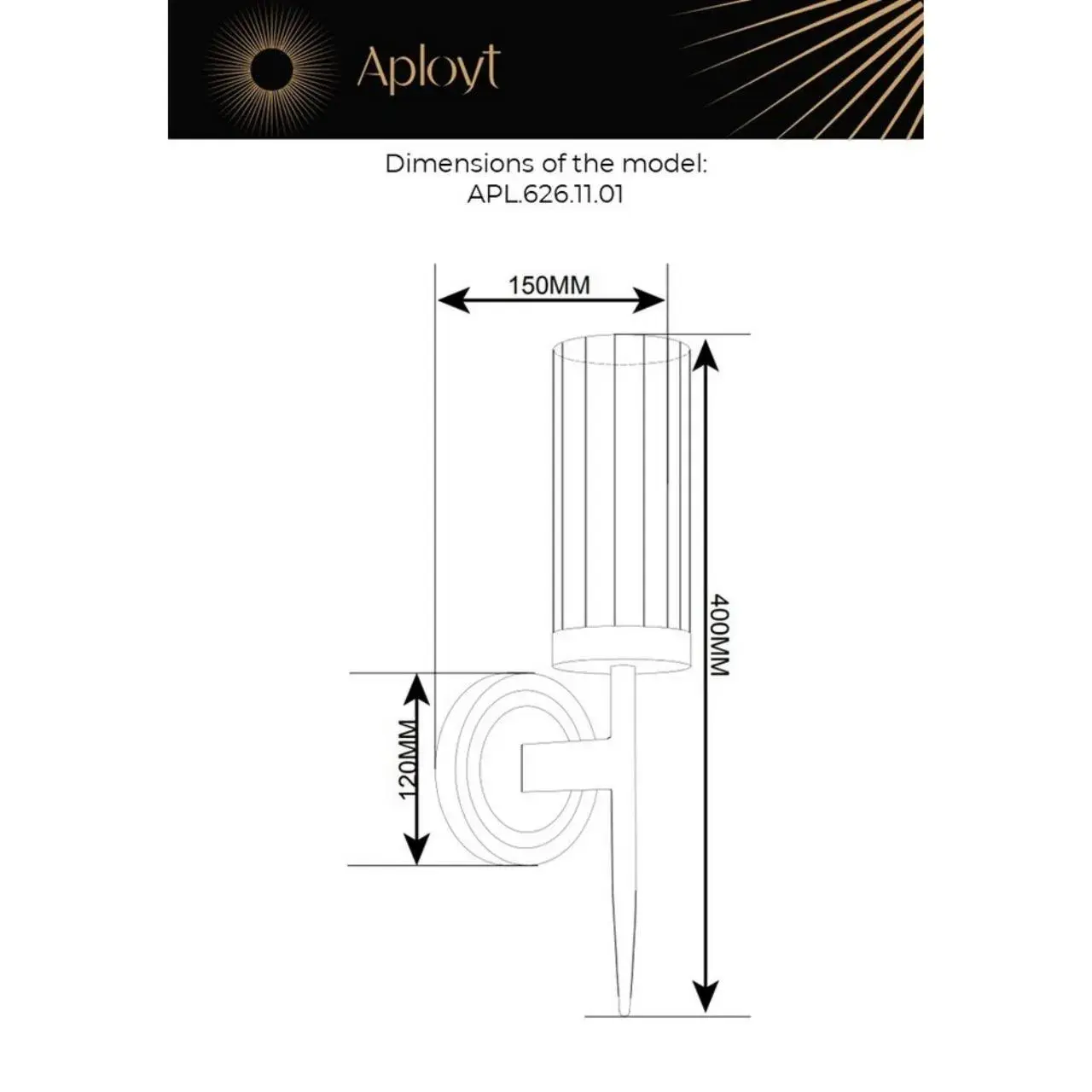 Бра Aployt APL.626.11.01 KLARISI — хром