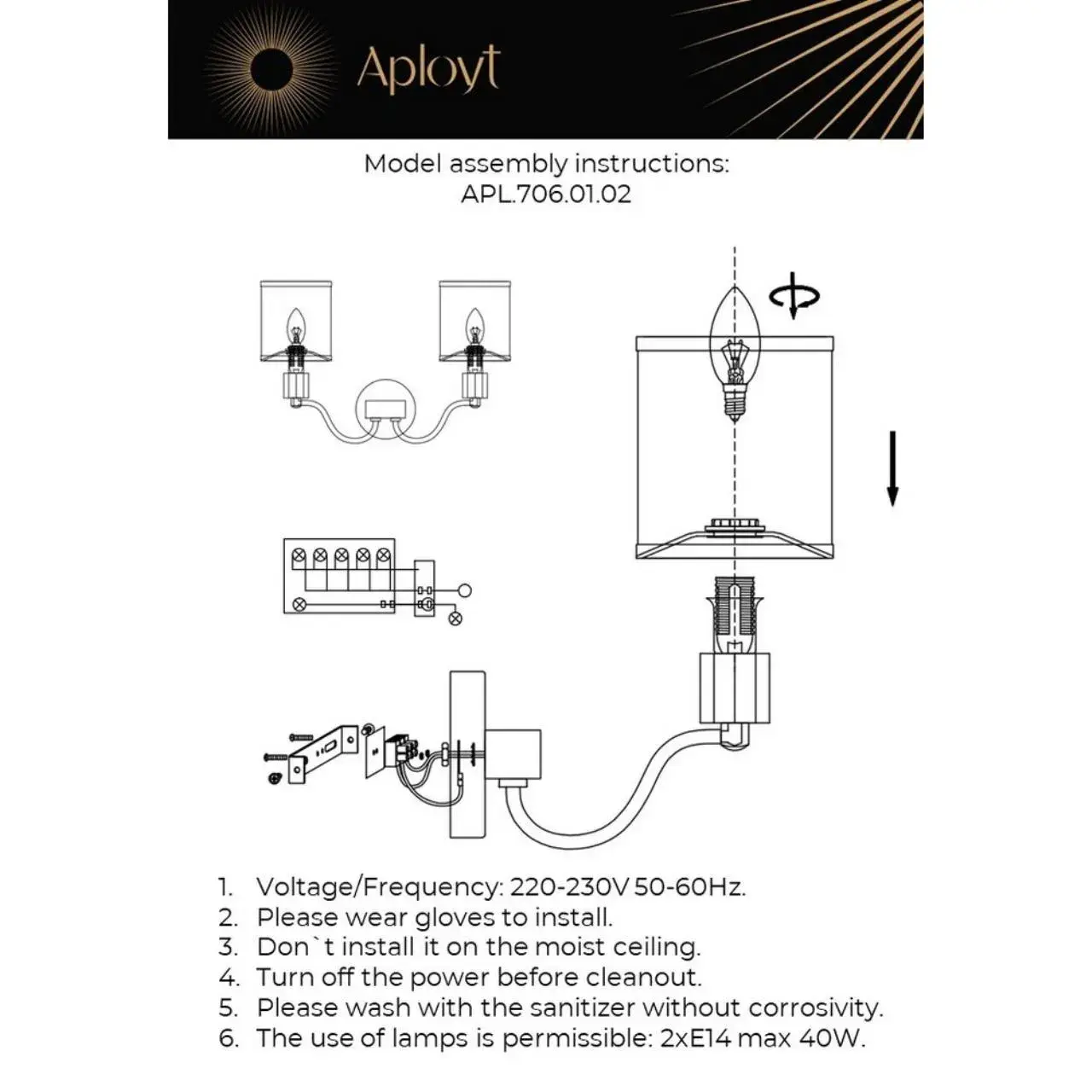 Бра Aployt APL.706.01.02 IVET — хром