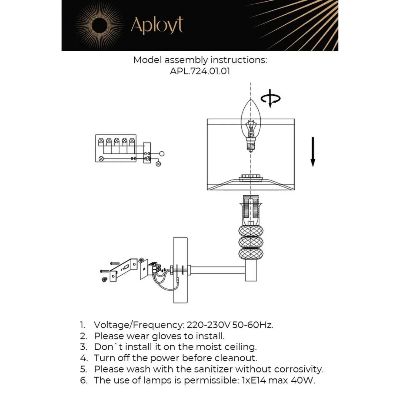 Бра Aployt APL.724.01.01 FRANULA — хром