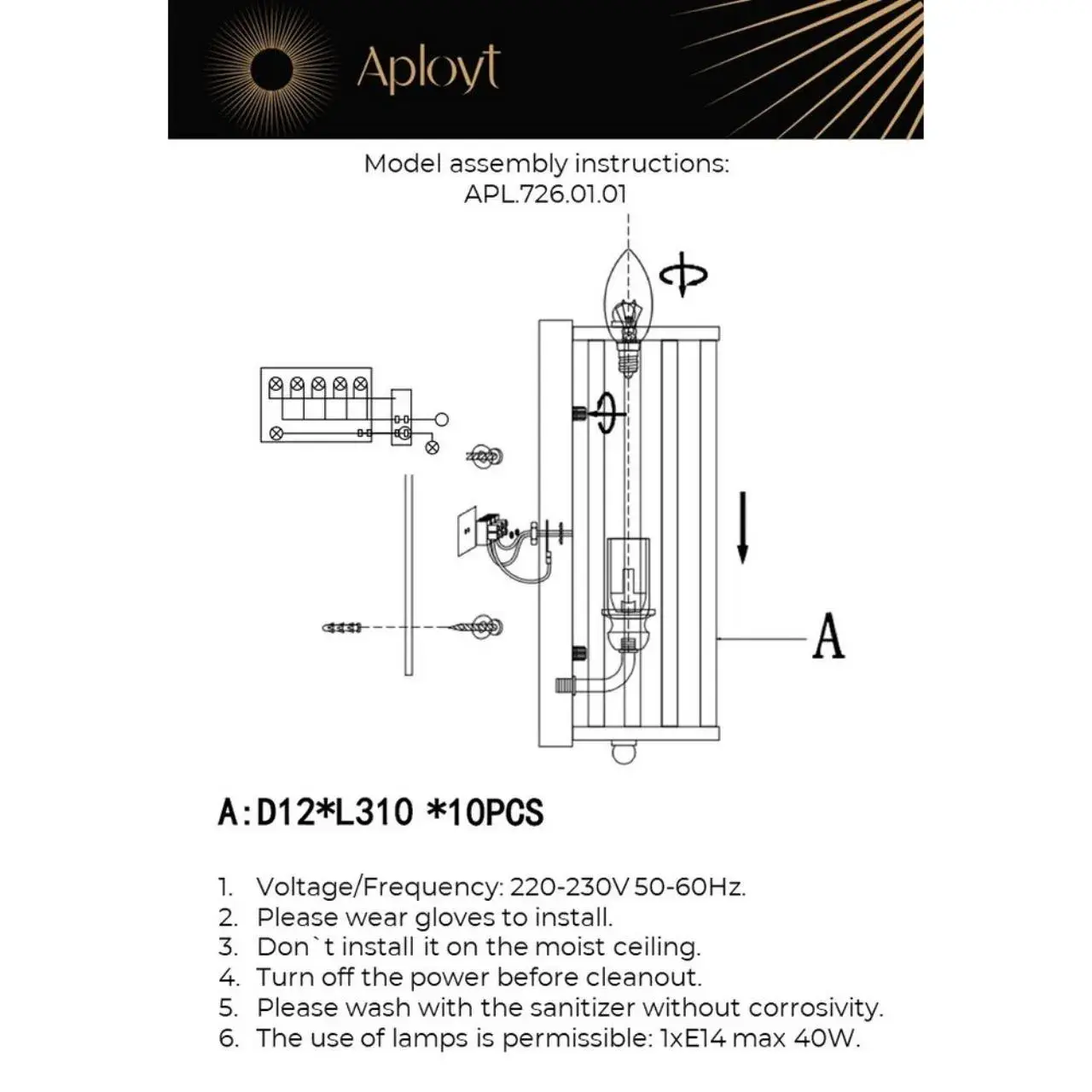 Бра Aployt APL.726.01.01 JOANNA — хром