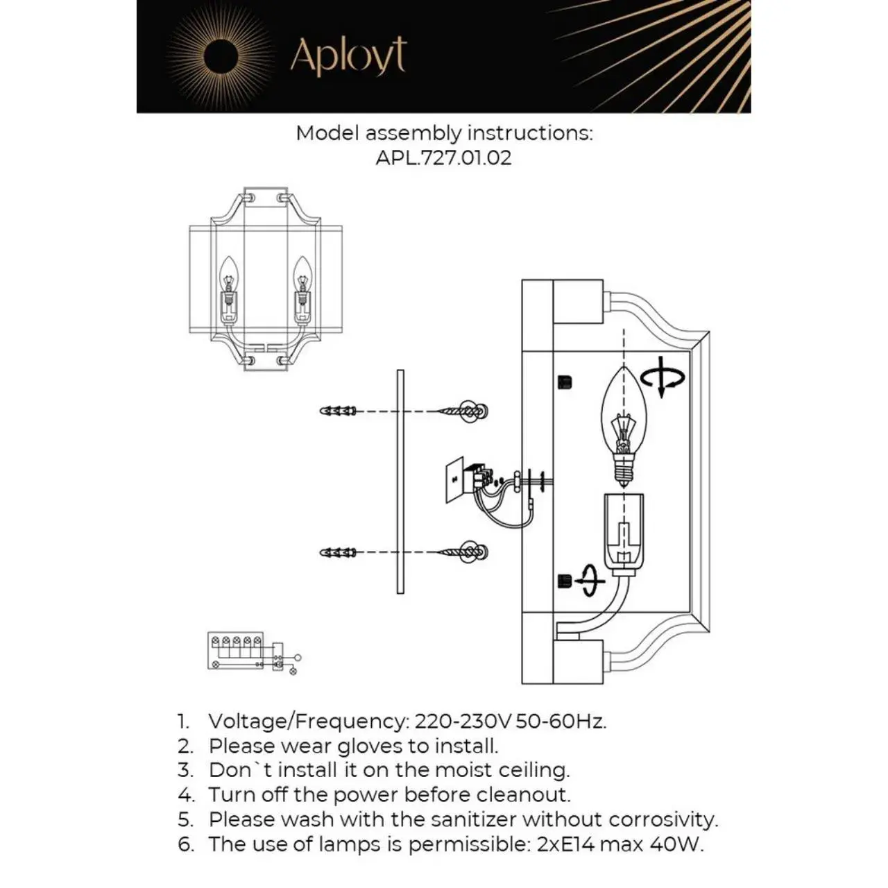 Бра Aployt APL.727.01.02 KAMILA — хром