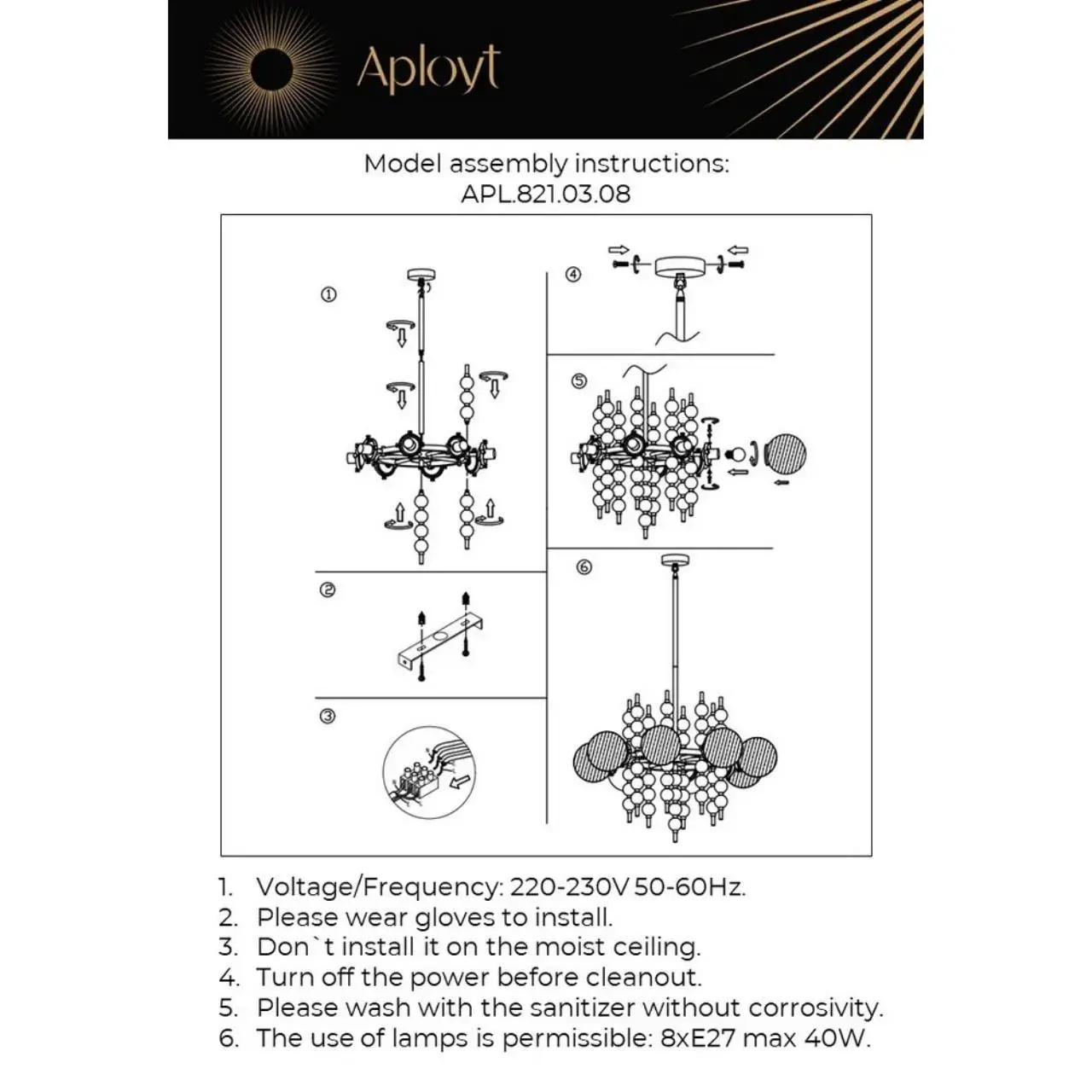 Люстра Aployt APL.821.03.08 MELANI — хром