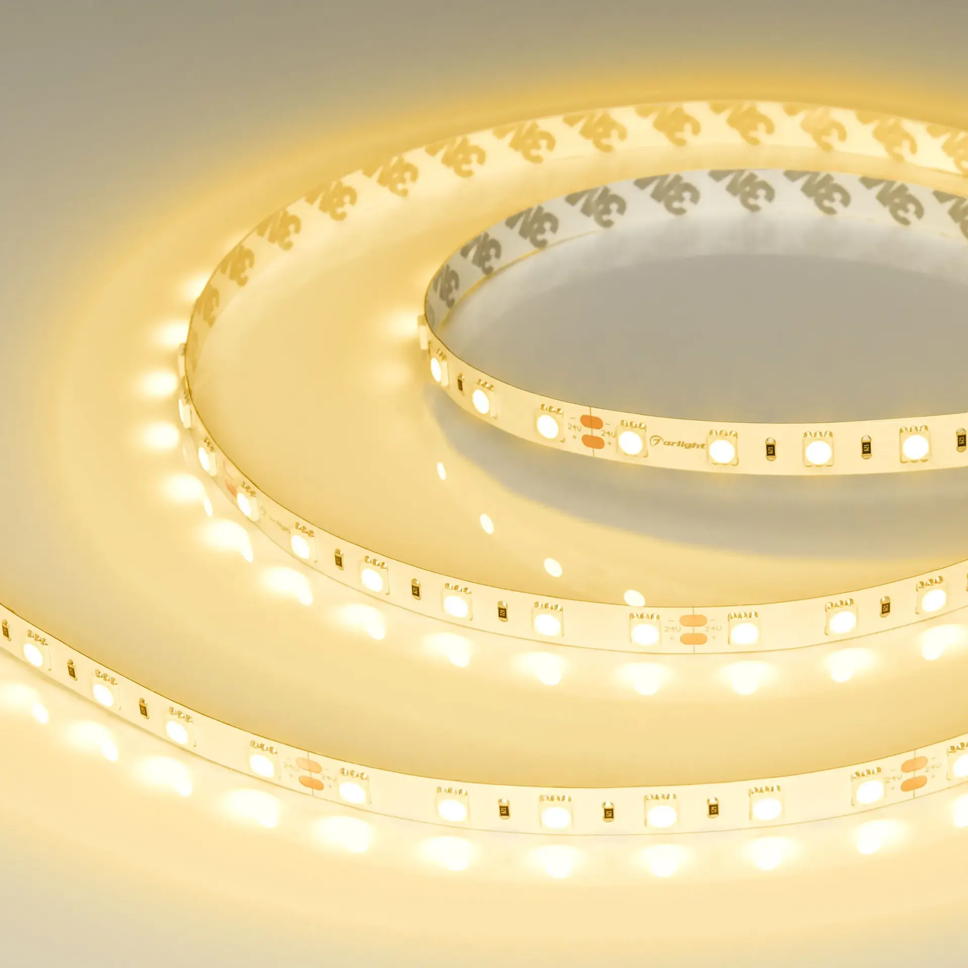 Светодиодная лента RT-B60-10mm 24V Yellow (14.4 W/m, IP20, 5060, 5m)