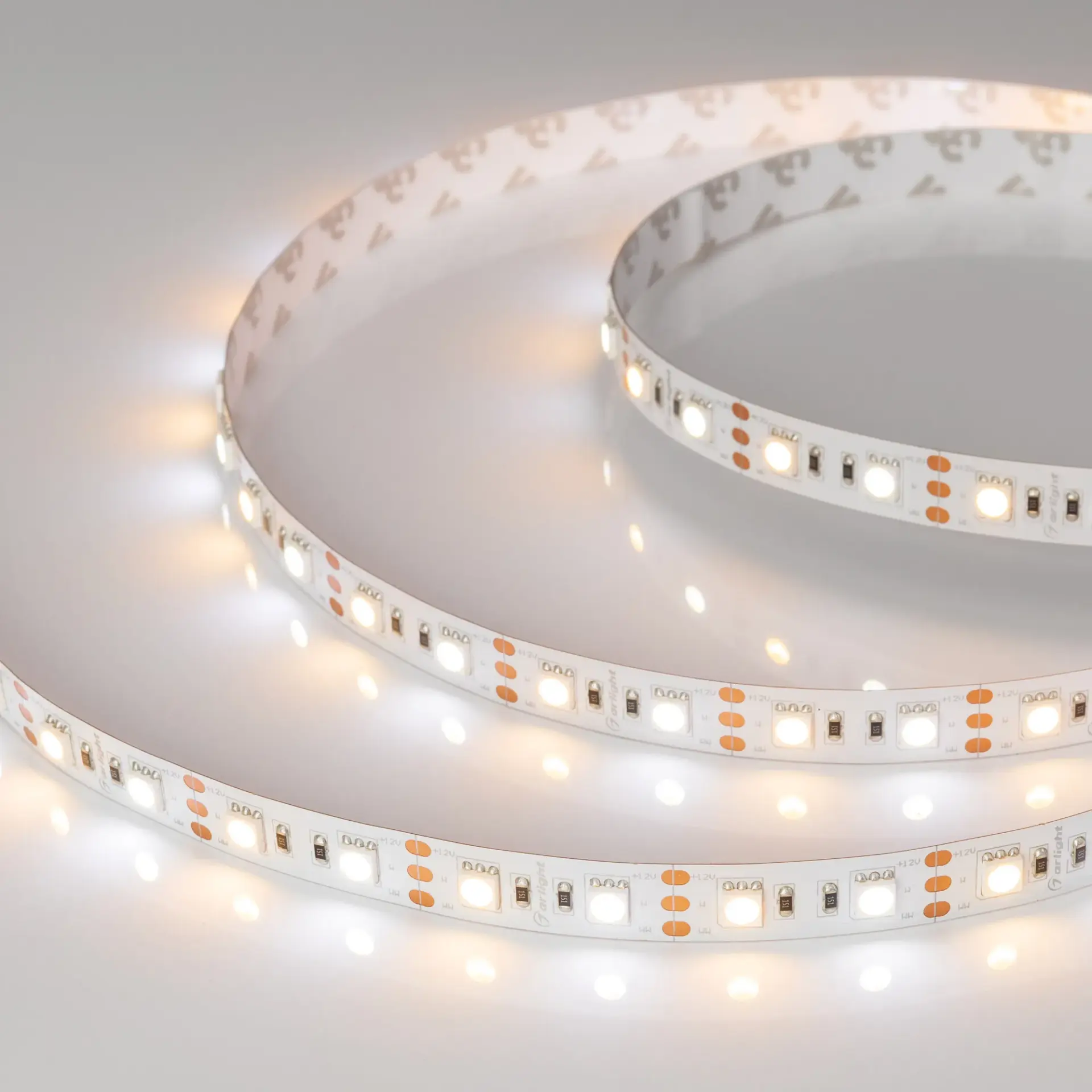 Светодиодная лента RT-B60-12mm 12V White-MIX (14.4 W/m, IP20, 5060, 5m)