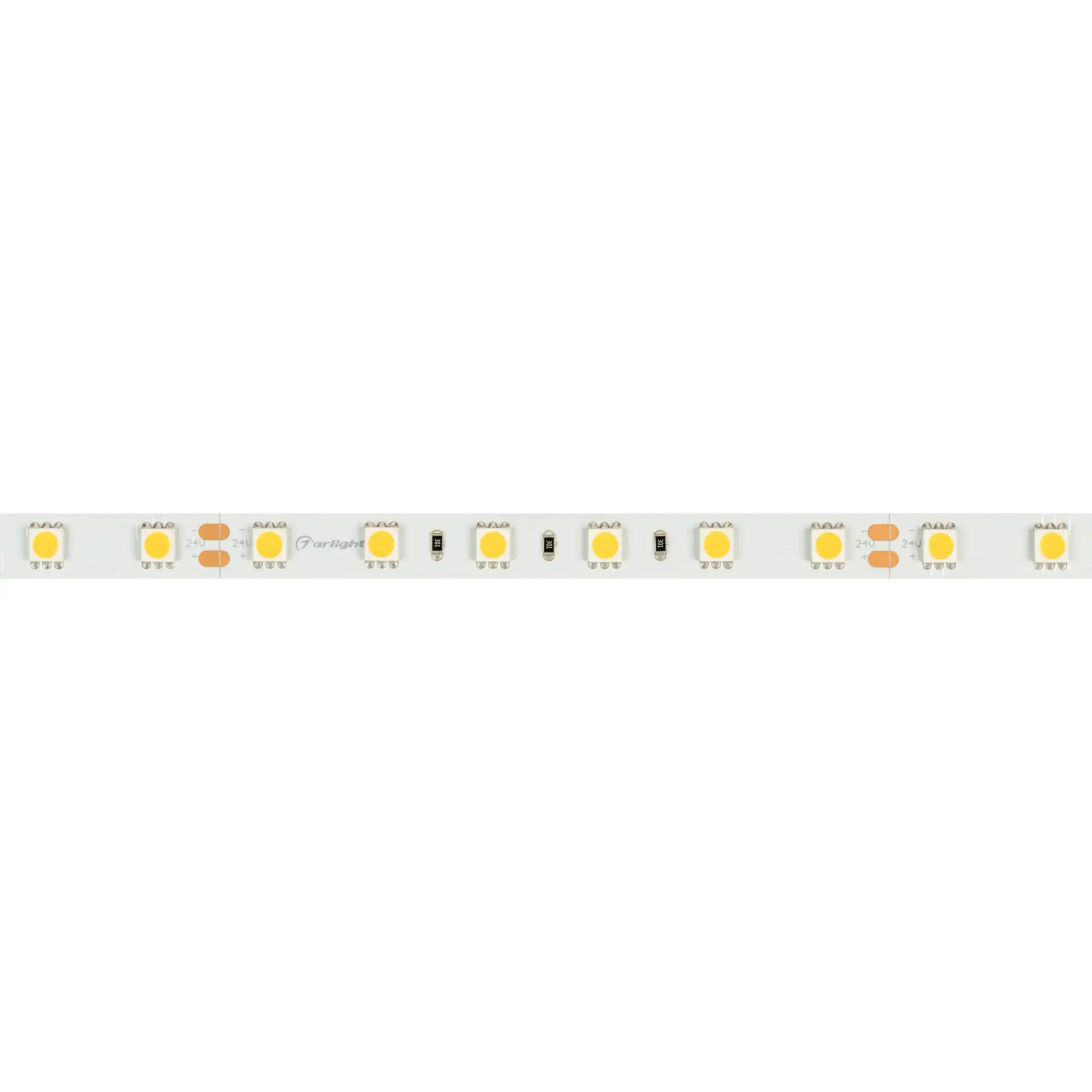 Светодиодная лента RT-B60-10mm 24V Day4000 (14.4 W/m, IP20, 5m), ракурс 2