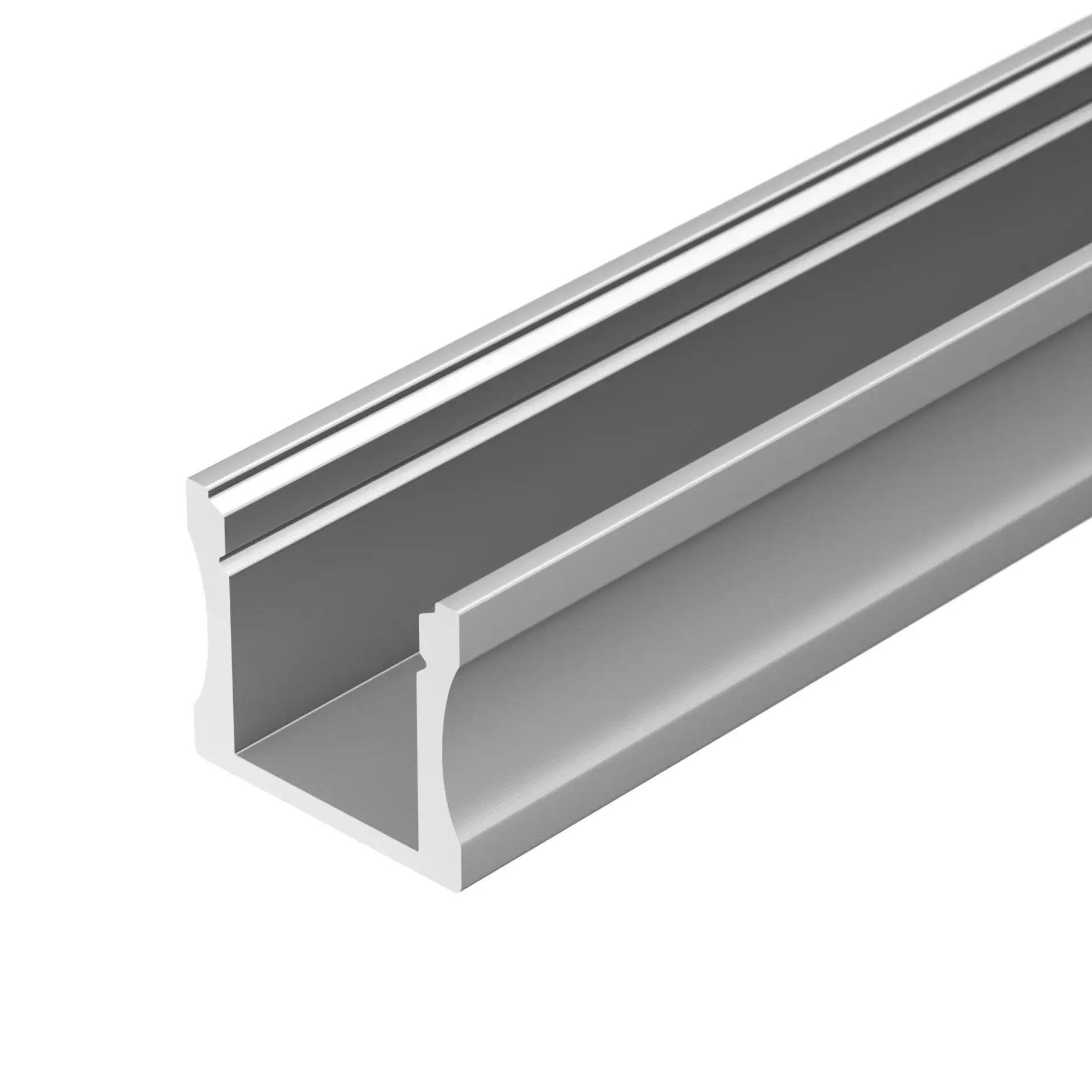 Профиль с экраном ALU-SLIM-H15-2000 ANOD+FROST, ракурс 2