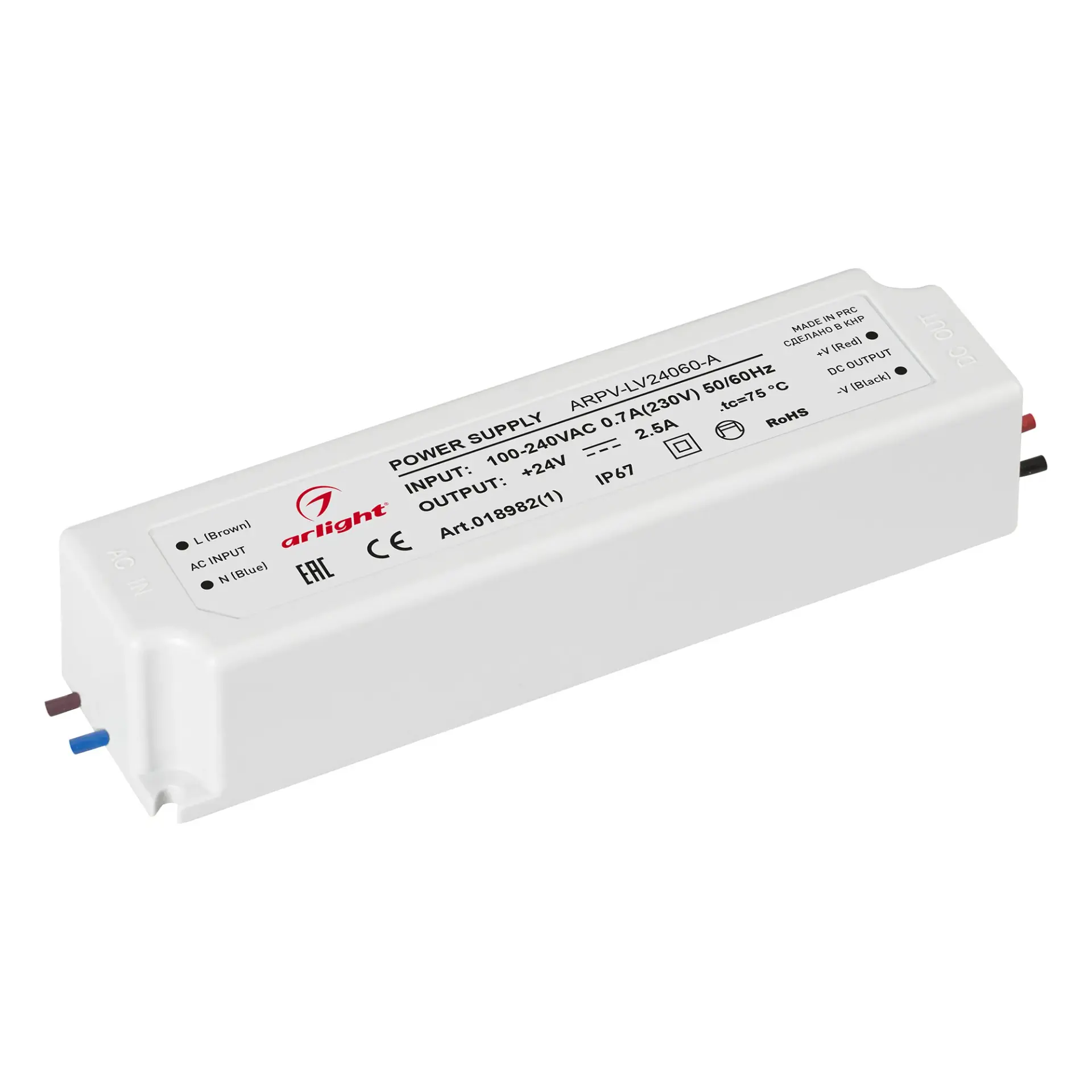 Блок питания ARPV-LV24060-A (24V, 2.5A, 60W)