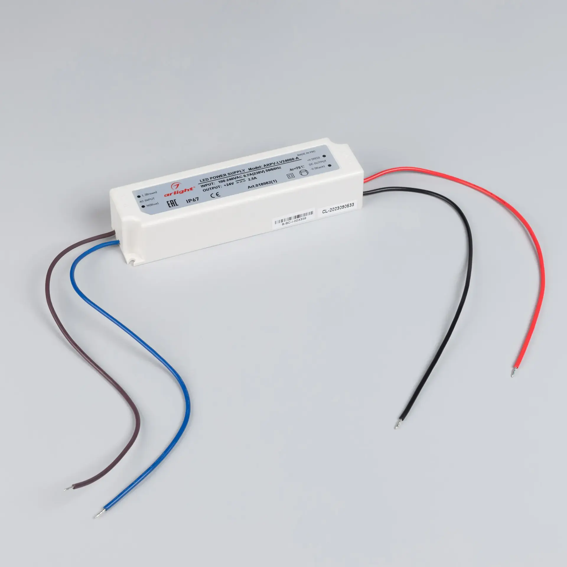 Блок питания ARPV-LV24060-A (24V, 2.5A, 60W), ракурс 2