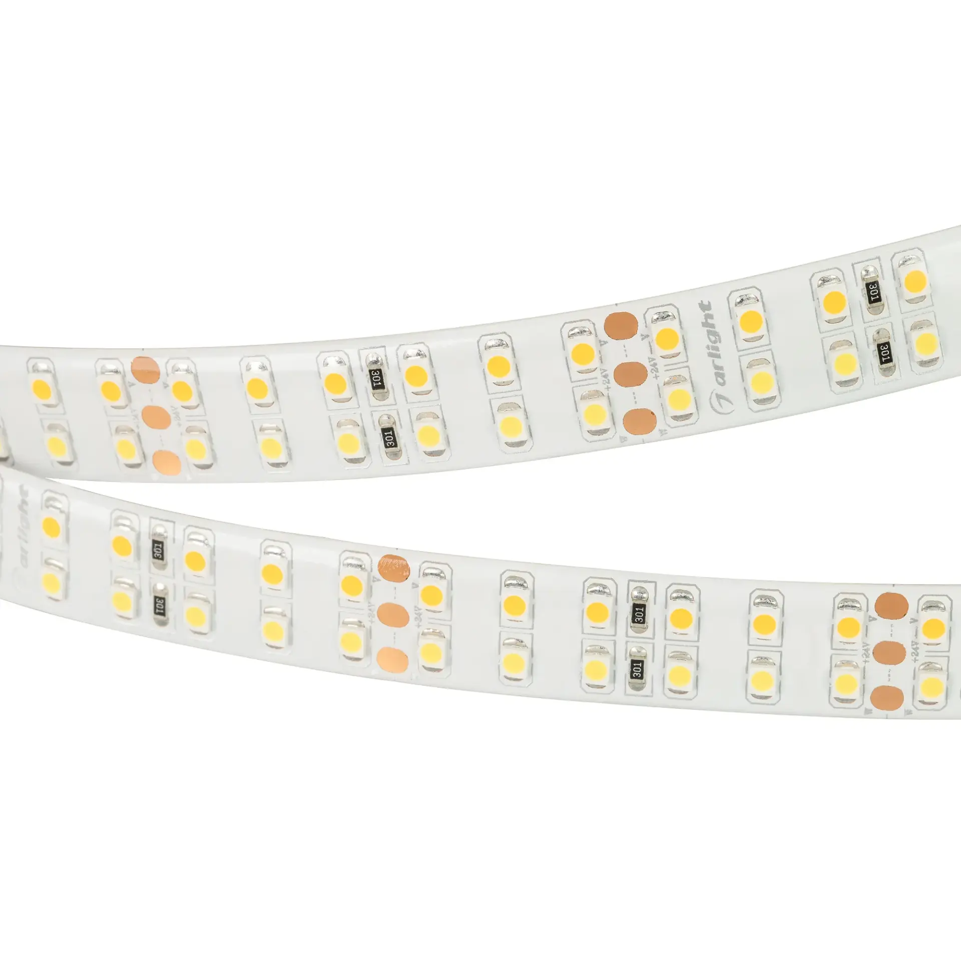 Светодиодная лента герметичная RTW-SE-A240-15mm 24V White-MIX (19.2 W/m, IP65, 2835, 5m), ракурс 2