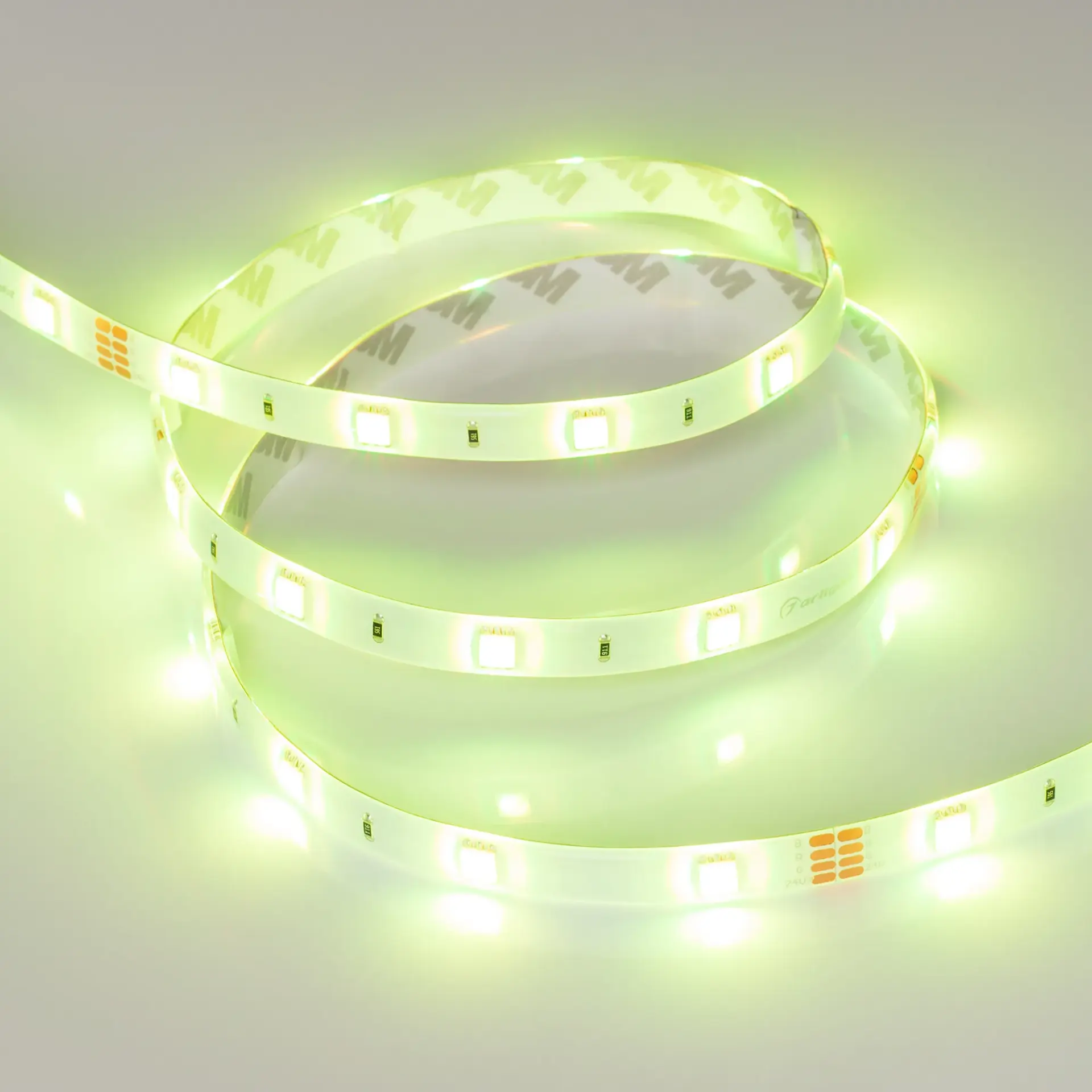 Светодиодная лента герметичная RTW-SE-B30-10mm 24V RGB (7.2 W/m, IP65, 5060, 5m), ракурс 2