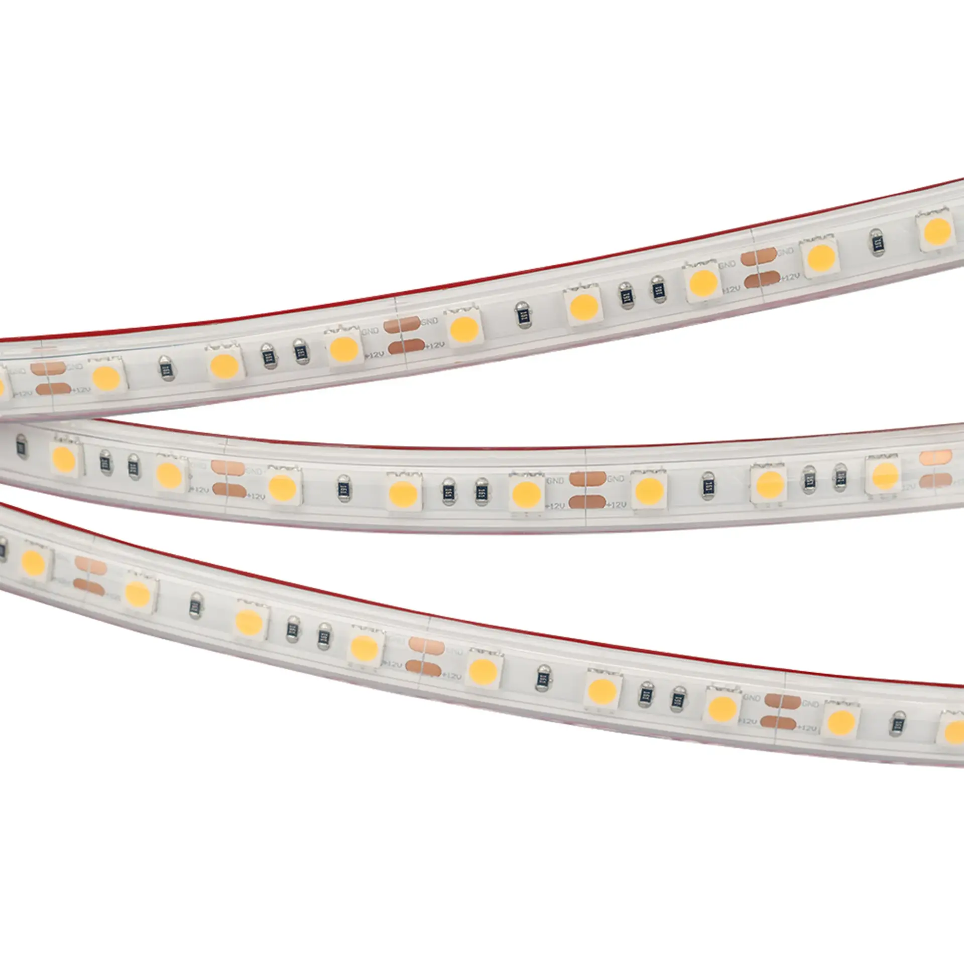Светодиодная лента герметичная RTW-PS-B60-12mm 12V White6000 (14.4 W/m, IP67, 5060, 5m), ракурс 2