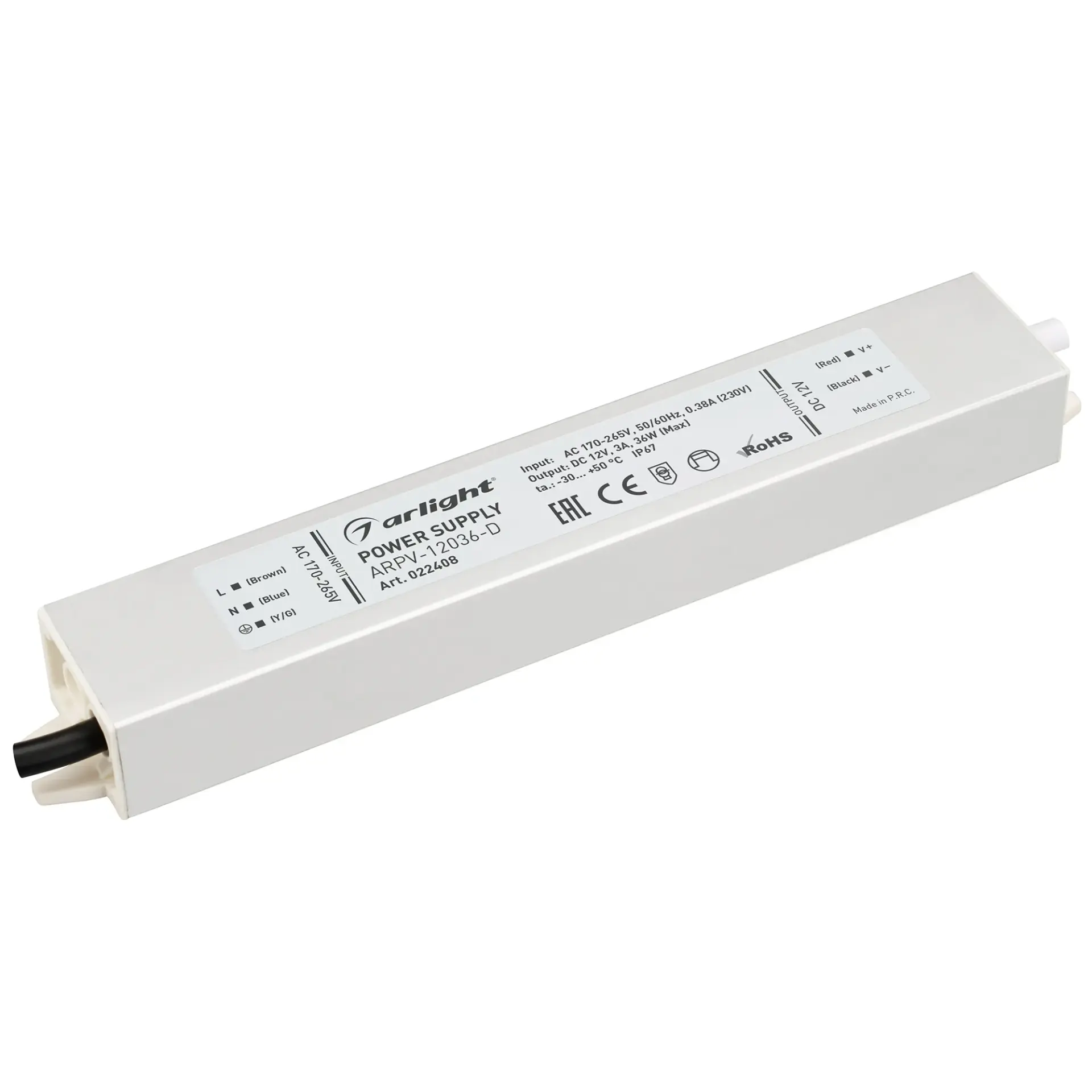 Блок питания ARPV-12036-D (12V, 3.0A, 36W)
