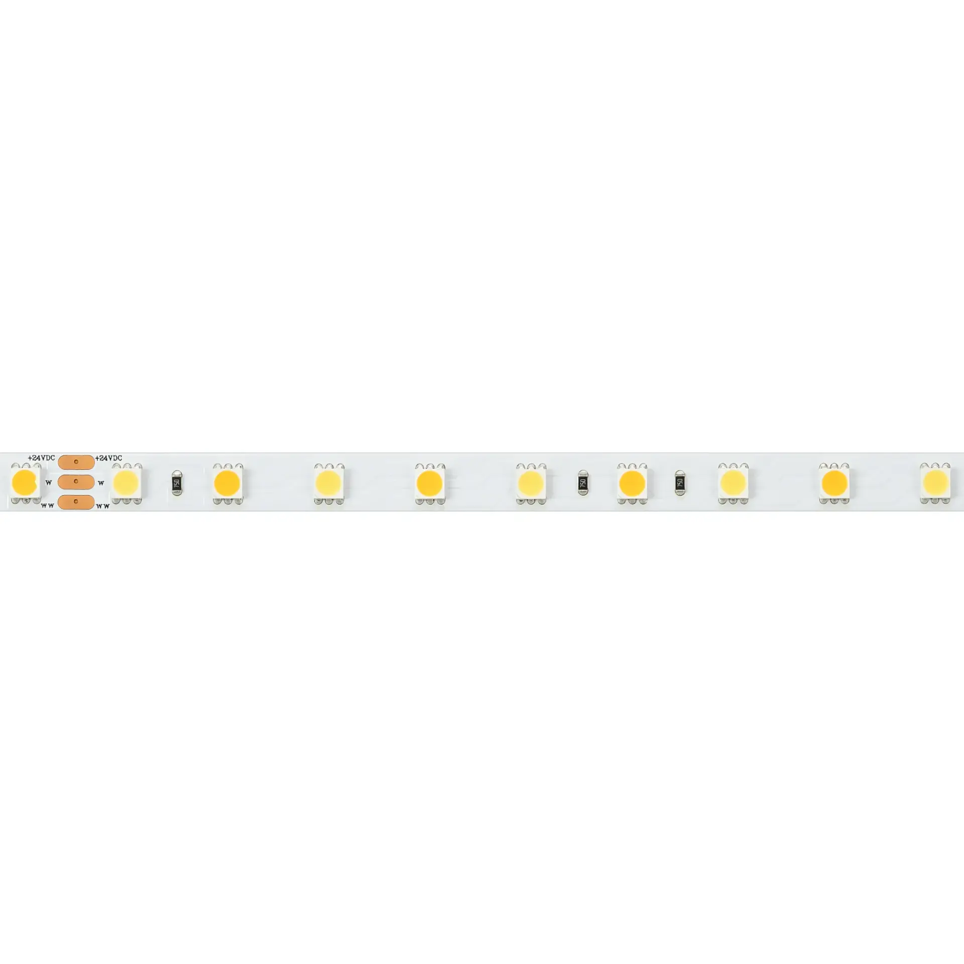 Светодиодная лента RT-B60-10mm 24V White-MIX (14.4 W/m, IP20, 5m), ракурс 2