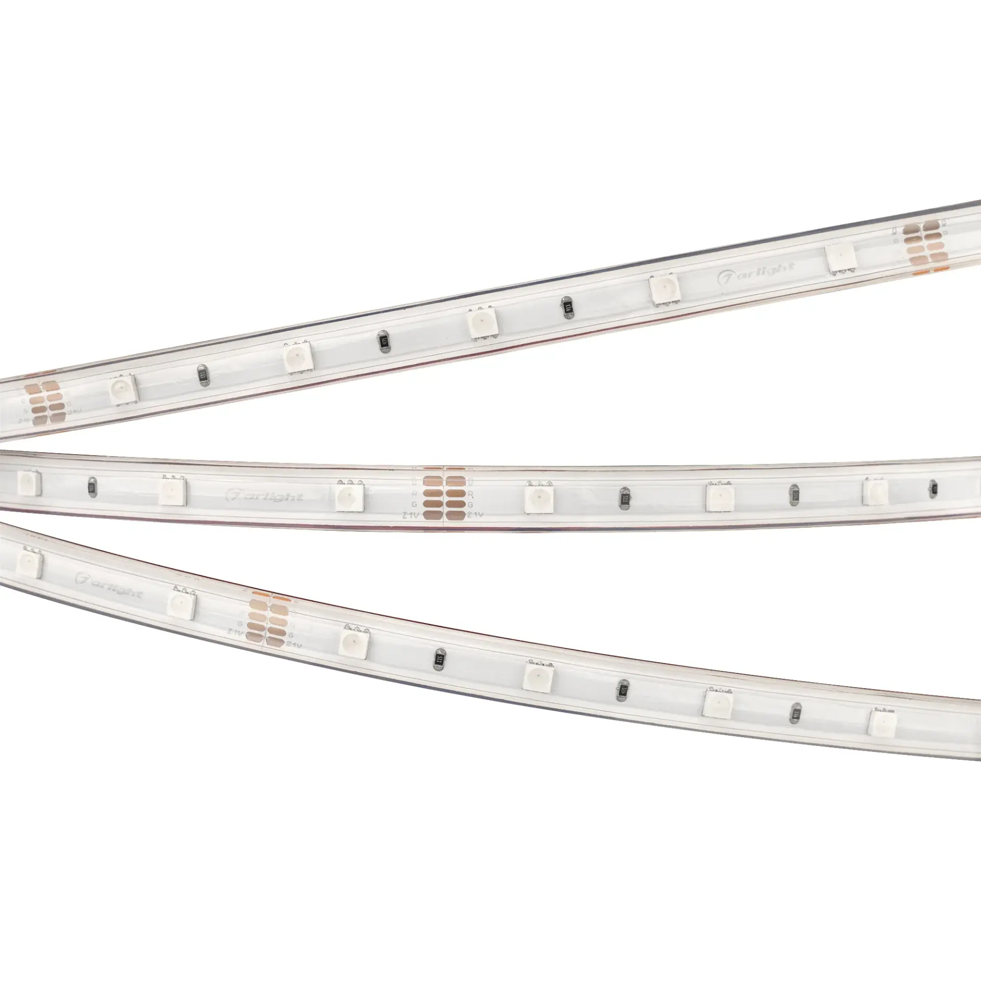 Светодиодная лента герметичная RTW-PS-B30-13mm 24V RGB (7.2 W/m, IP67, 5060, 5m)