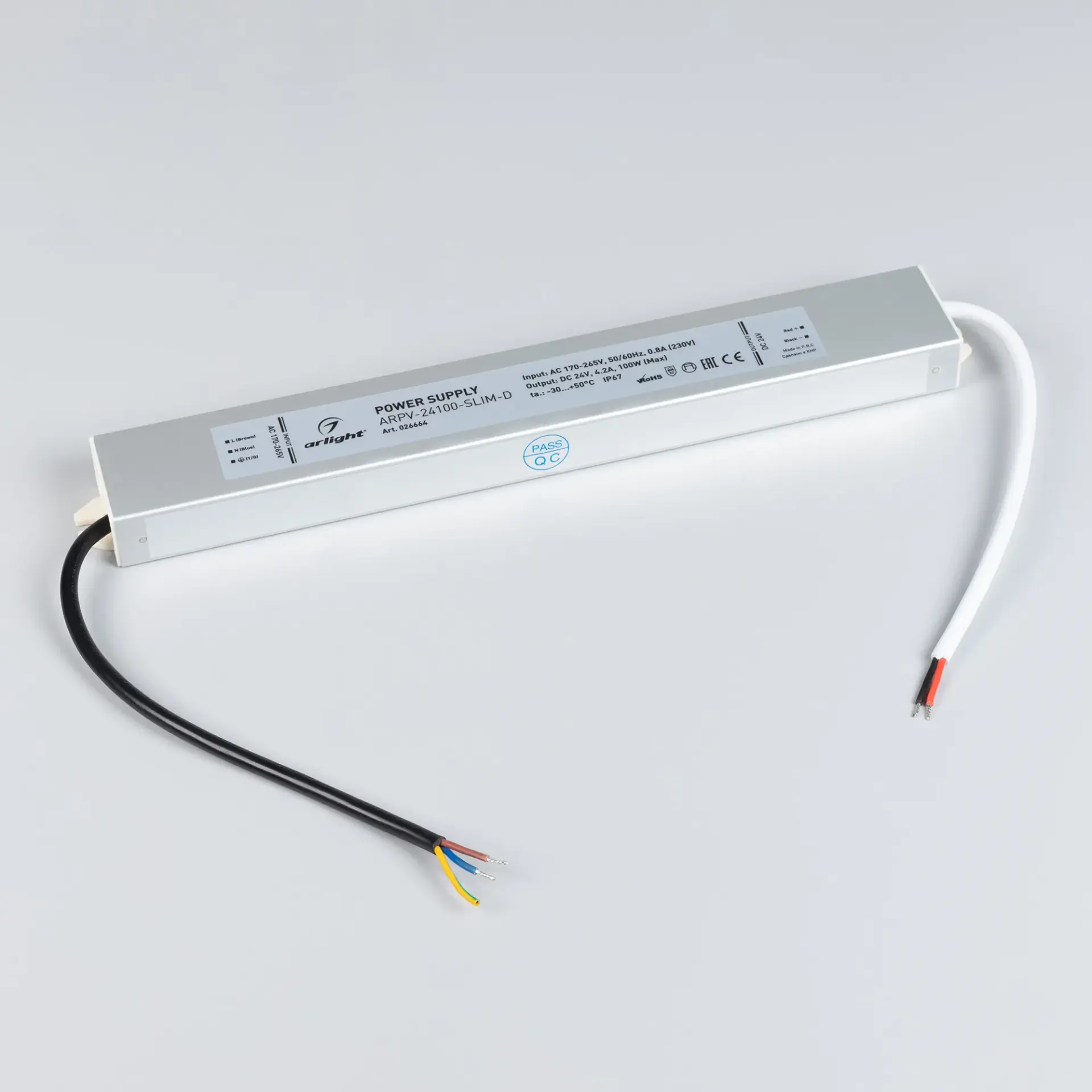 Блок питания ARPV-24100-SLIM-D (24V, 4.2A, 100W), ракурс 2
