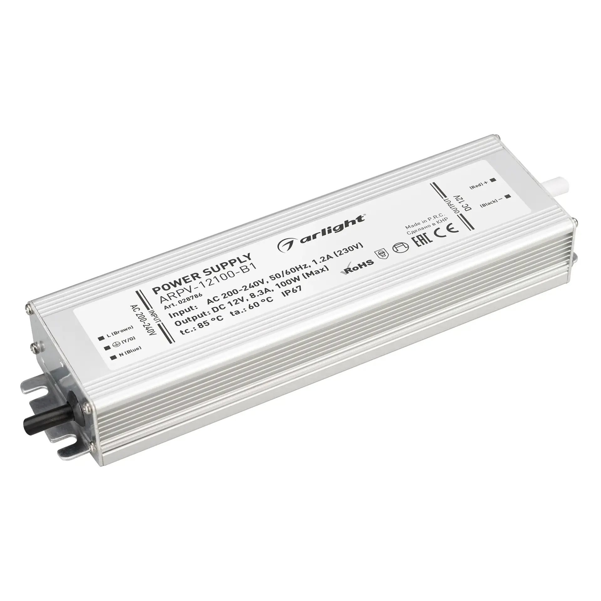 Блок питания ARPV-12100-B1 (12V, 8,3A, 100W)