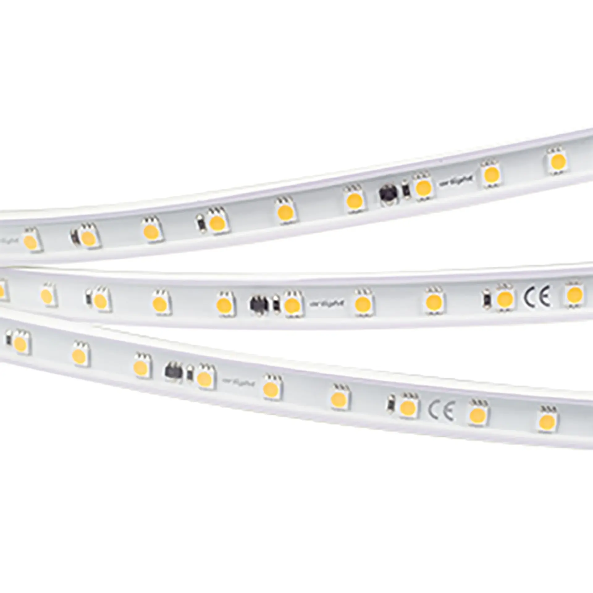 Светодиодная лента герметичная ARL-PV-B54-15.5mm 230V Warm3000 (8 W/m, IP65, 5060, 10m)