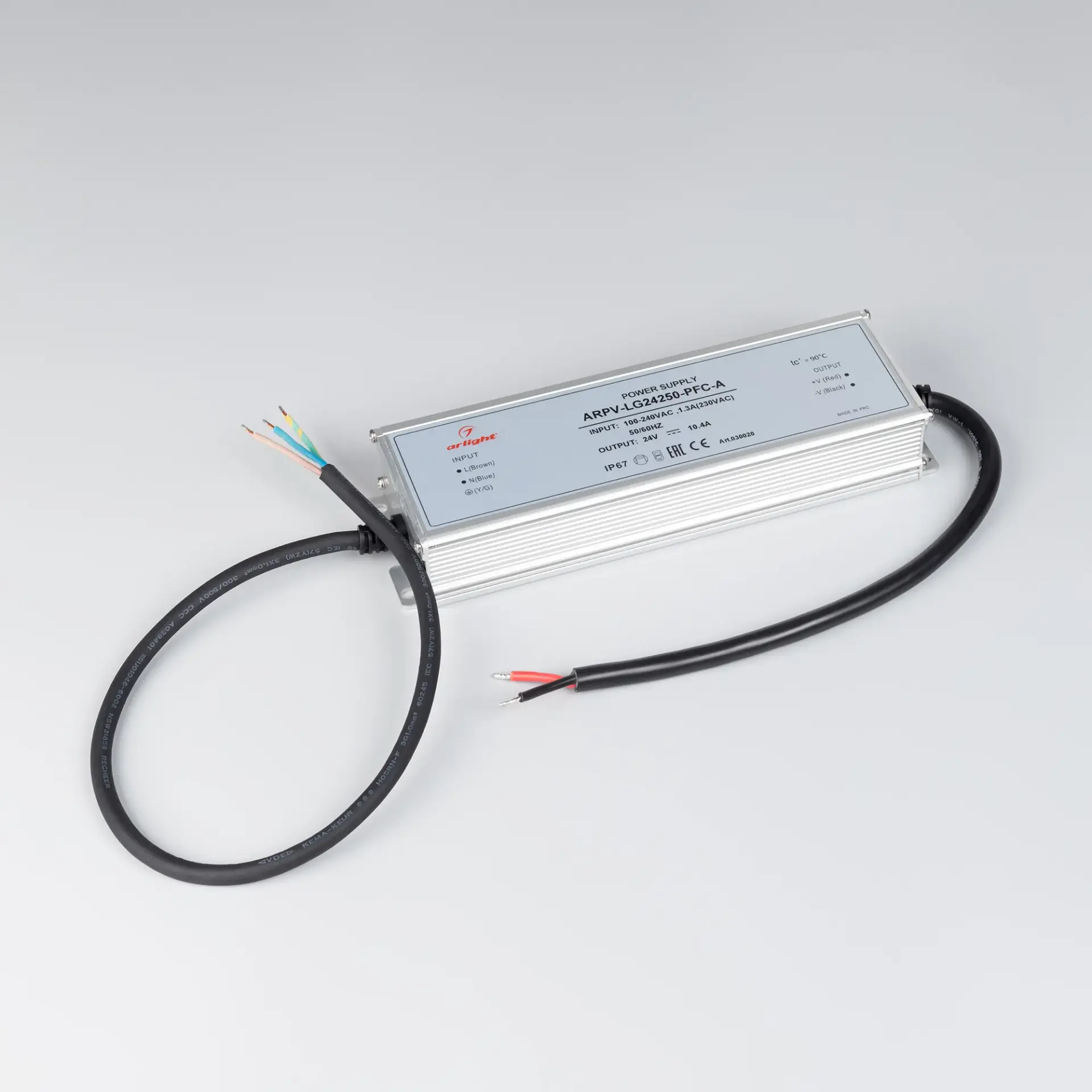 Блок питания ARPV-LG24250-PFC-A (24V, 10.4A, 250W), ракурс 2