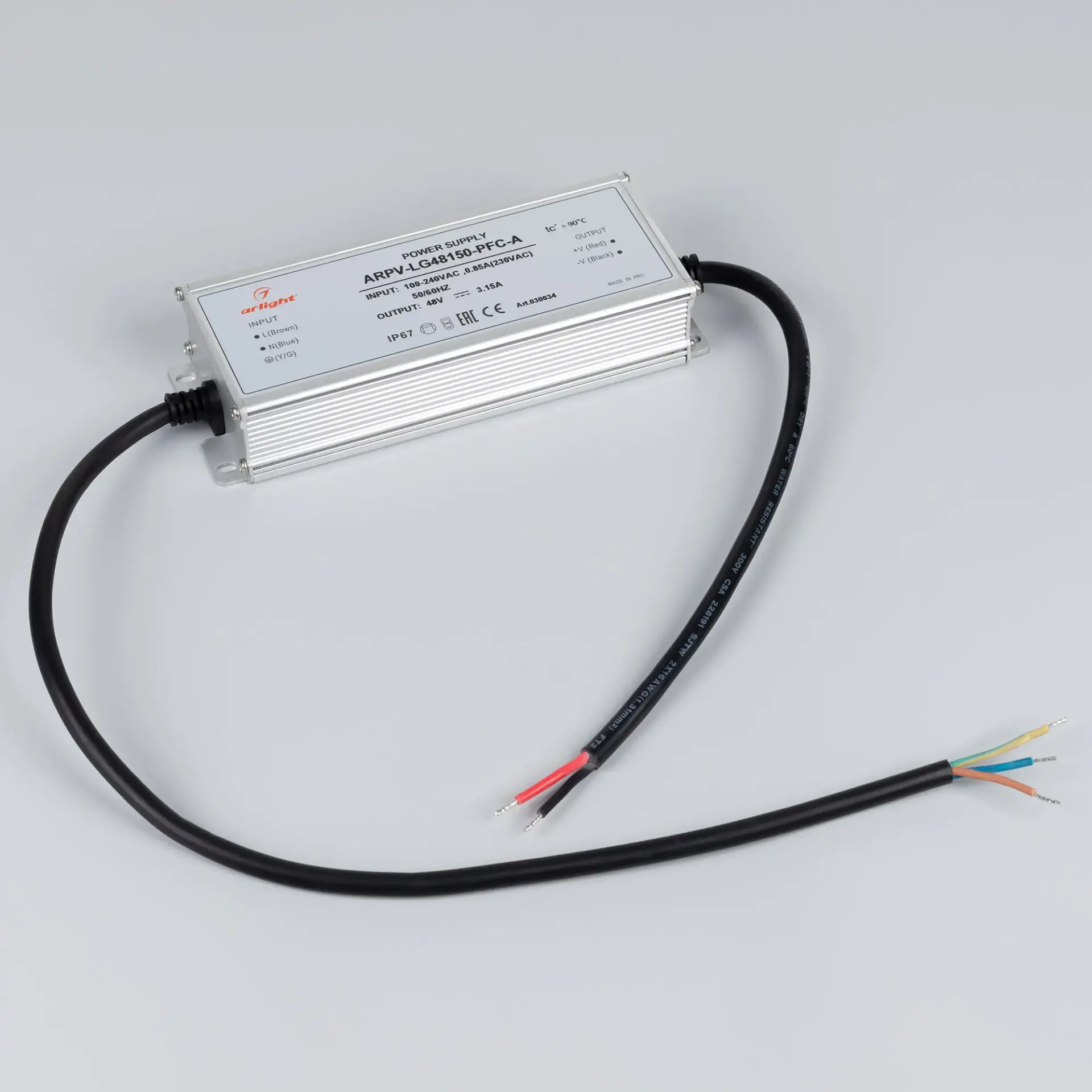 Блок питания ARPV-LG48150-PFC-A (48V, 3.15A, 150W), ракурс 2