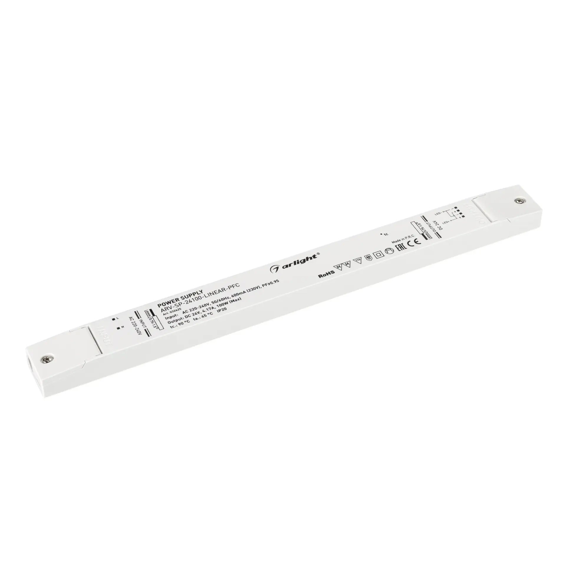 Блок питания ARV-SP-24100-LINEAR-PFC (24V, 4.17A, 100W)