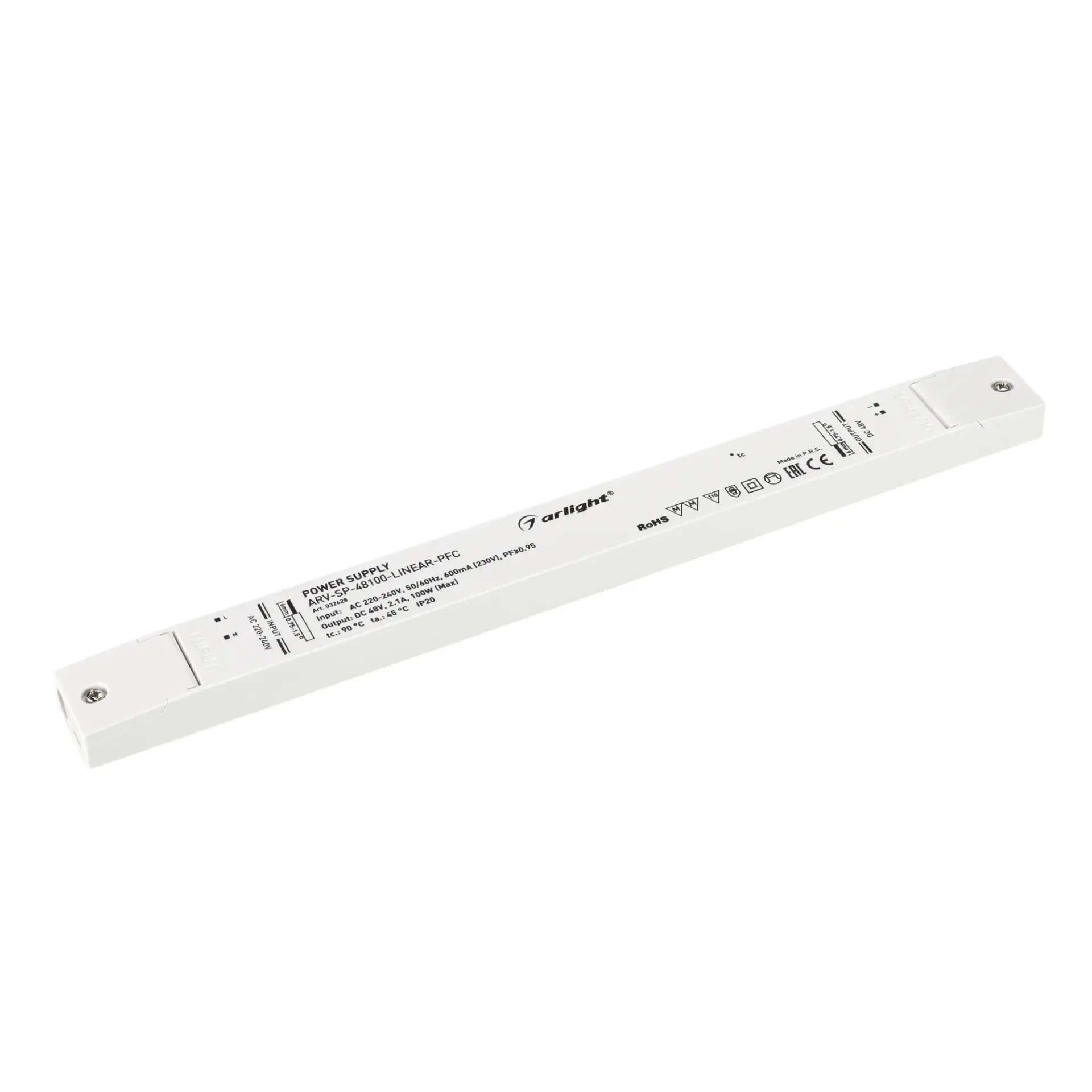 Блок питания ARV-SP-48100-LINEAR-PFC (48V, 2.1A, 100W)