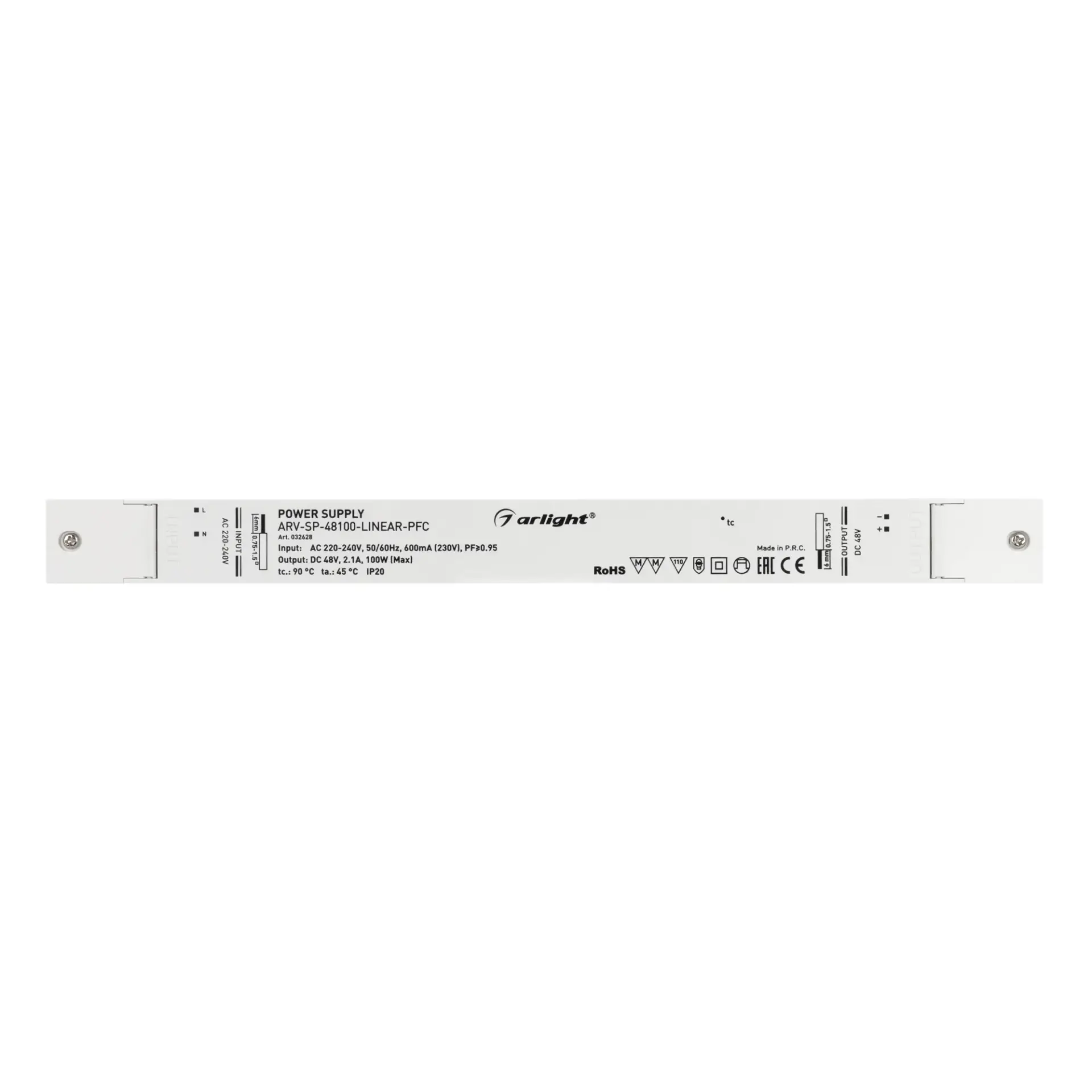 Блок питания ARV-SP-48100-LINEAR-PFC (48V, 2.1A, 100W)