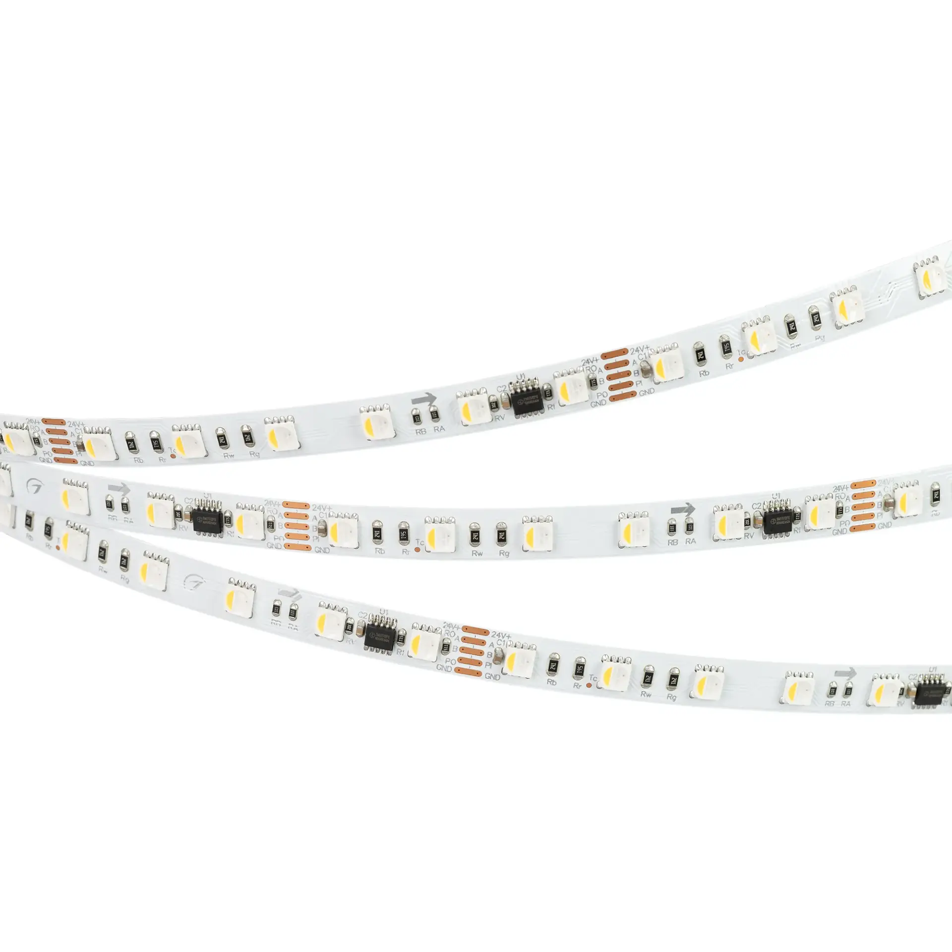 Светодиодная лента DMX-B60-10mm 24V RGBW-PX6 (18 W/m, IP20, 5060, 5m)
