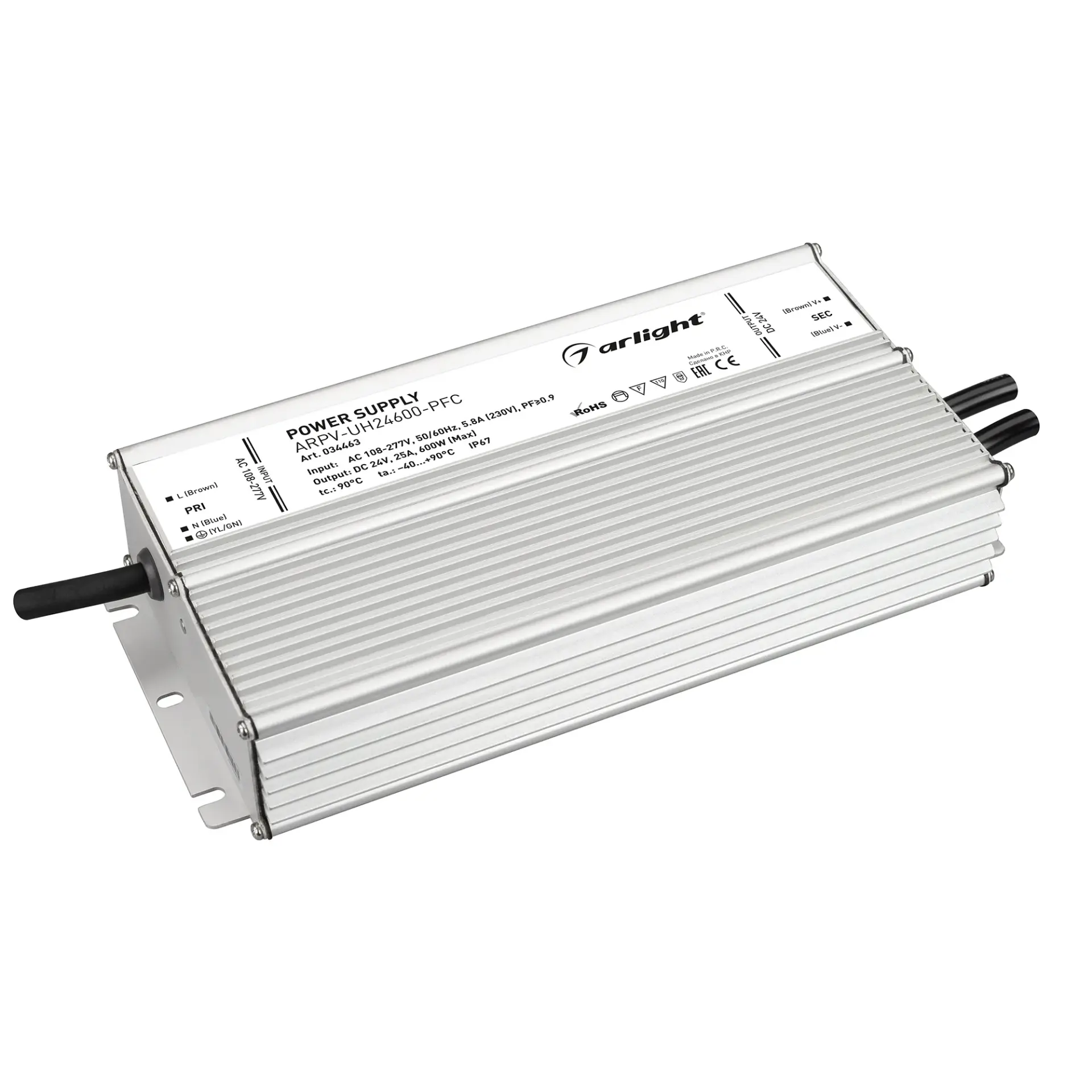 Блок питания ARPV-UH24600-PFC (24V, 25A, 600W)
